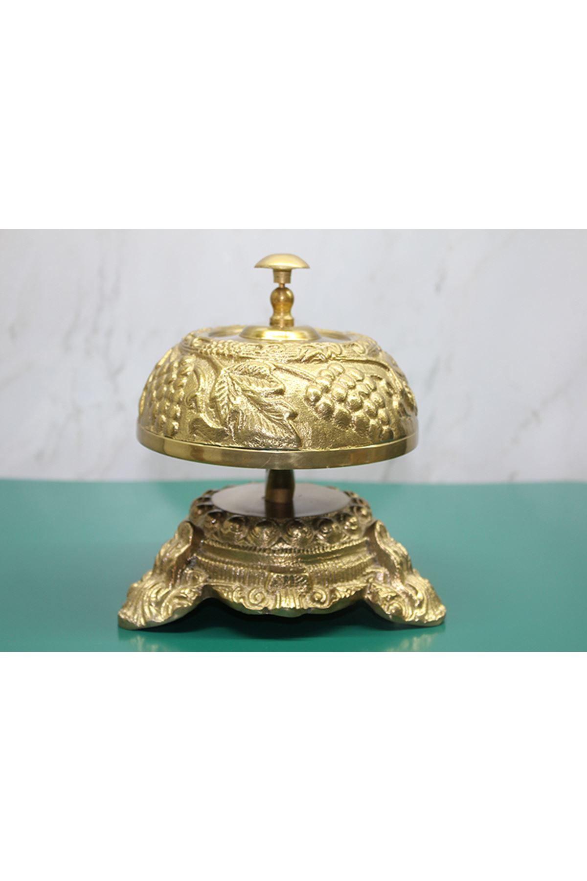 Pirinç Masa Üstü Basmalı Çan