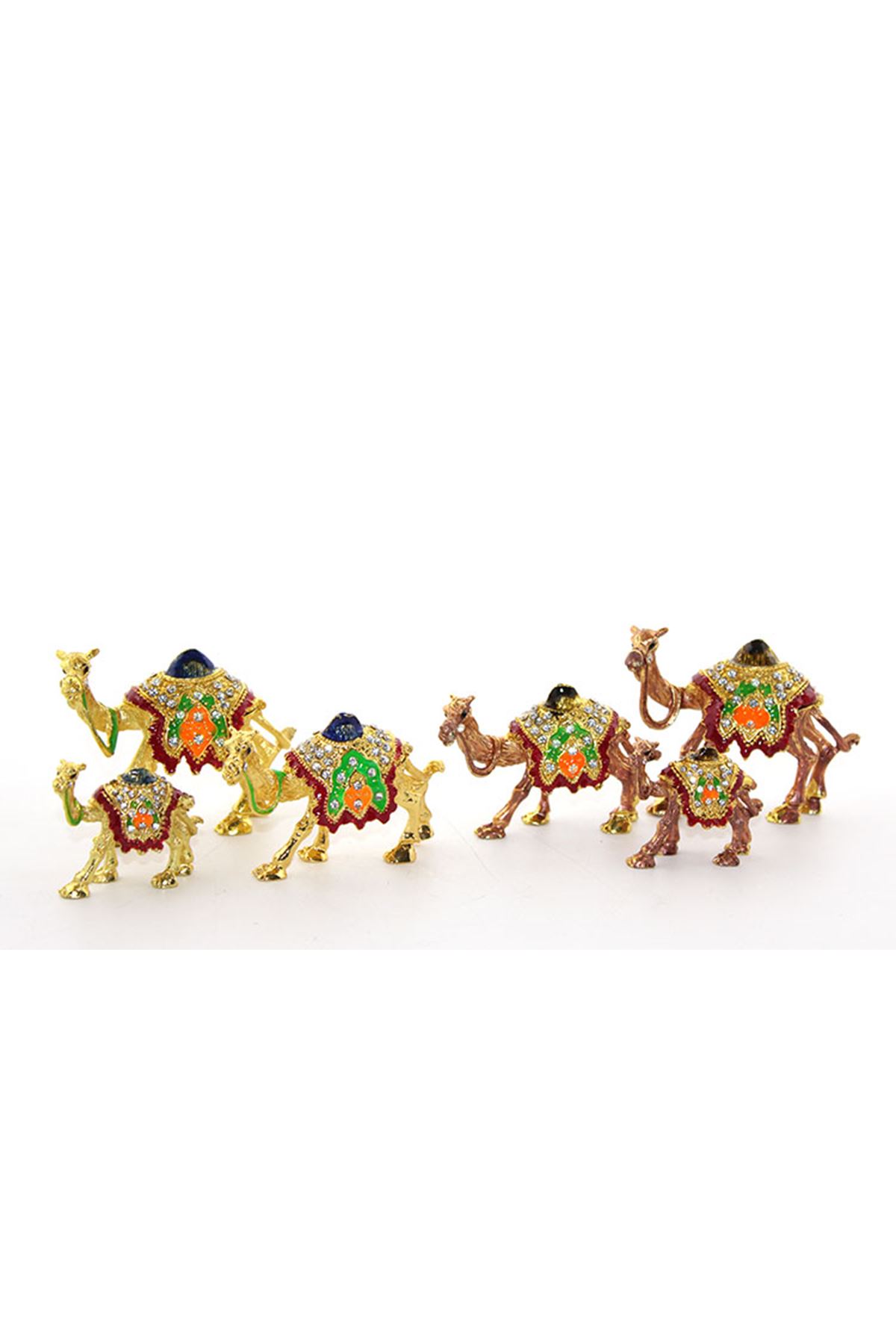 Swarovski Taşlı 3'lü Deve Seti Model 1