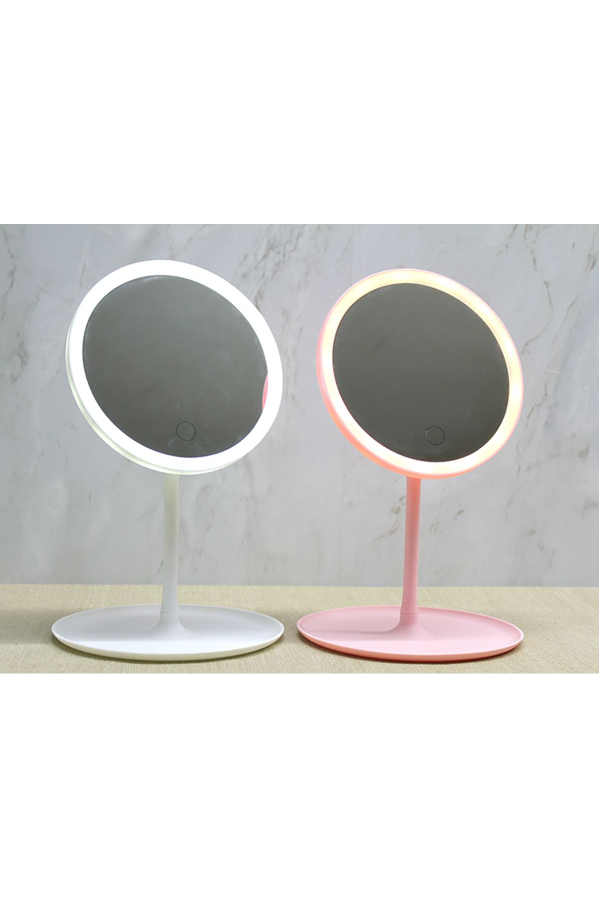 Yuvarlak Ledli Makyaj Aynası