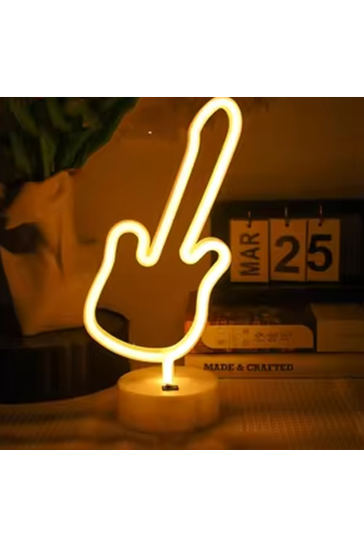 Neon Gitar Masa Lambası