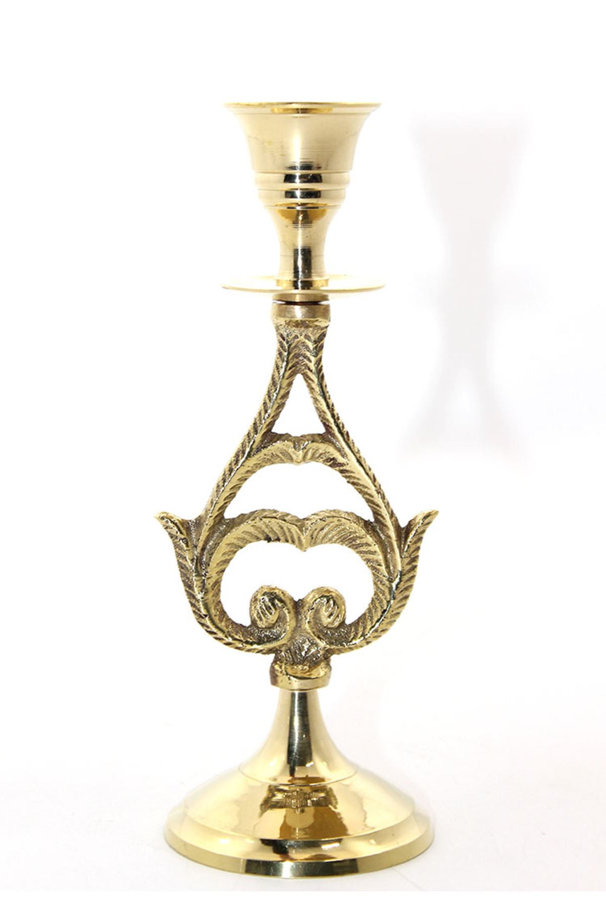 Tekli Pirinç Şamdan Model 6