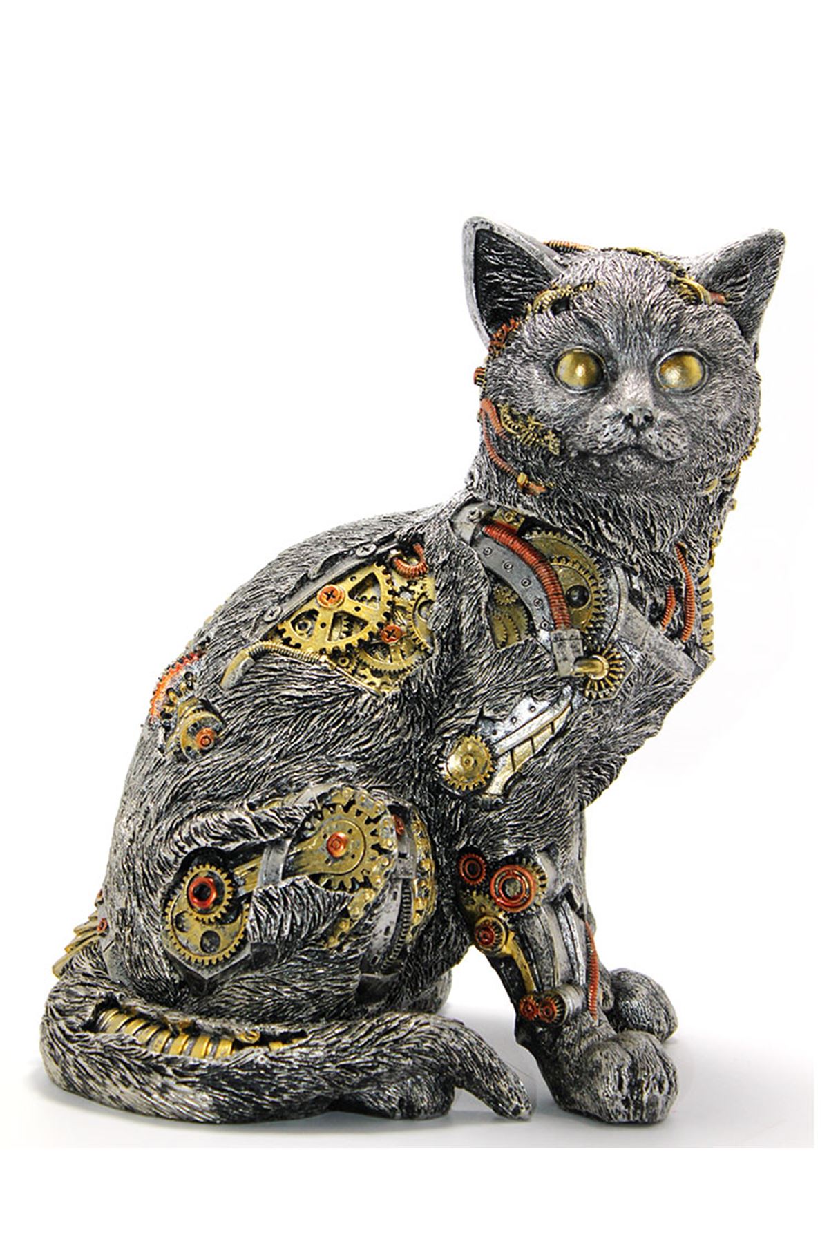 Steampunk Polyester Kedi Figürü Model 2