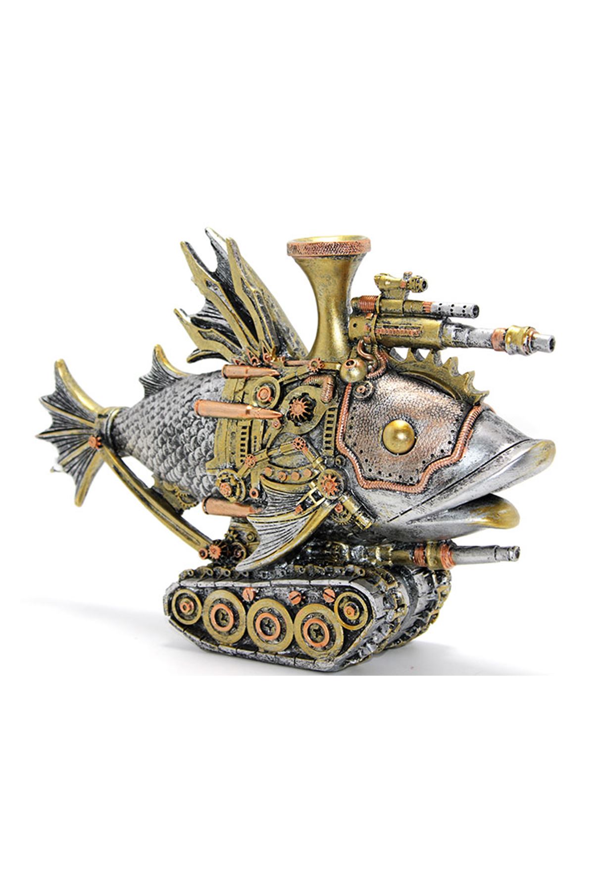Steampunk Polyester Tasarım Balık Figürü
