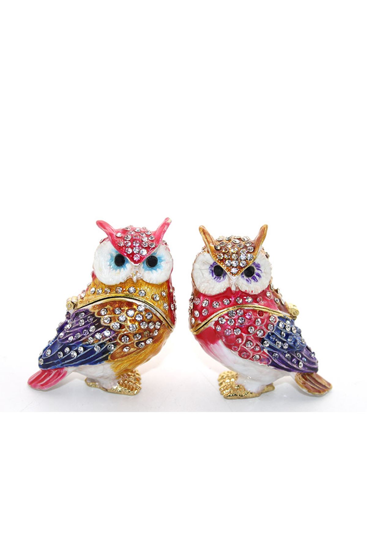 Swarovski Taşlı 2'li Baykuş Seti