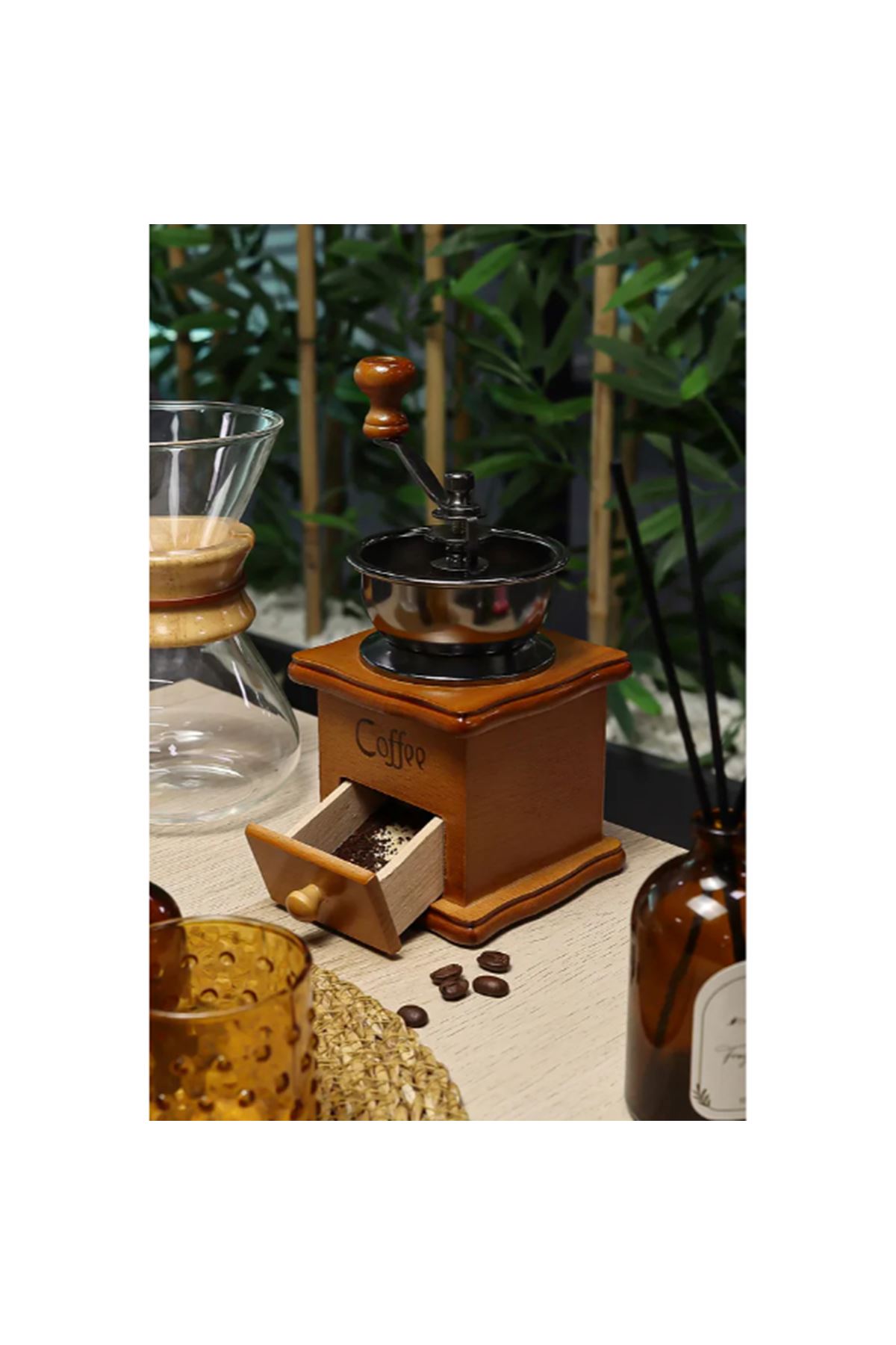 Ahşap Kahve Değirmeni