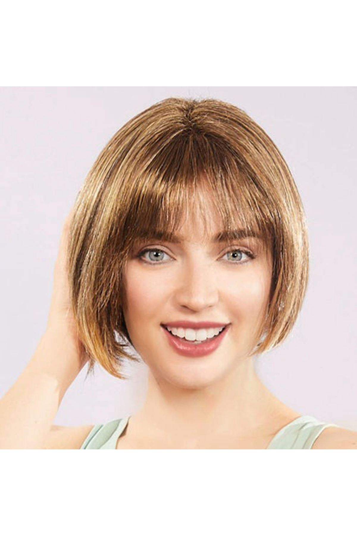 Açık Kahverengi Küt Parti Peruk