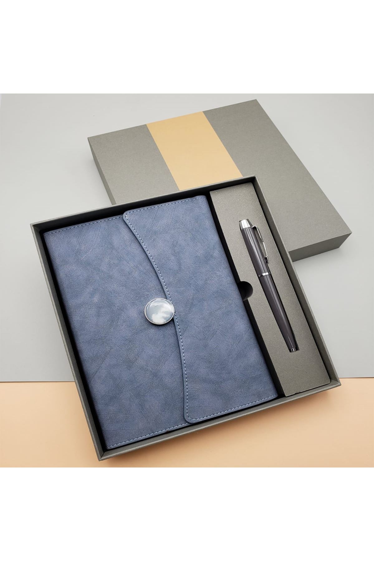 Promosyon Defter Kalem Seti Lacivert Renk