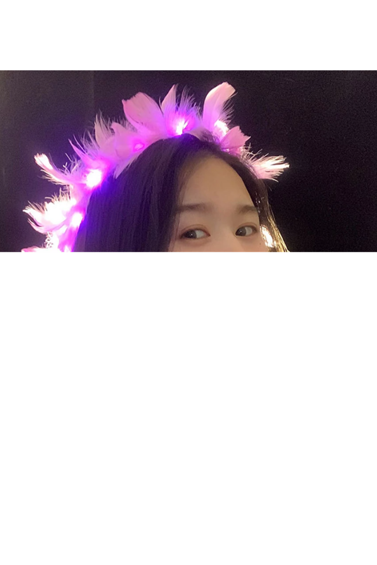 Led Işıklı RGB 3 Fonksiyonlu Otrişli Parti Tacı Pembe Renk