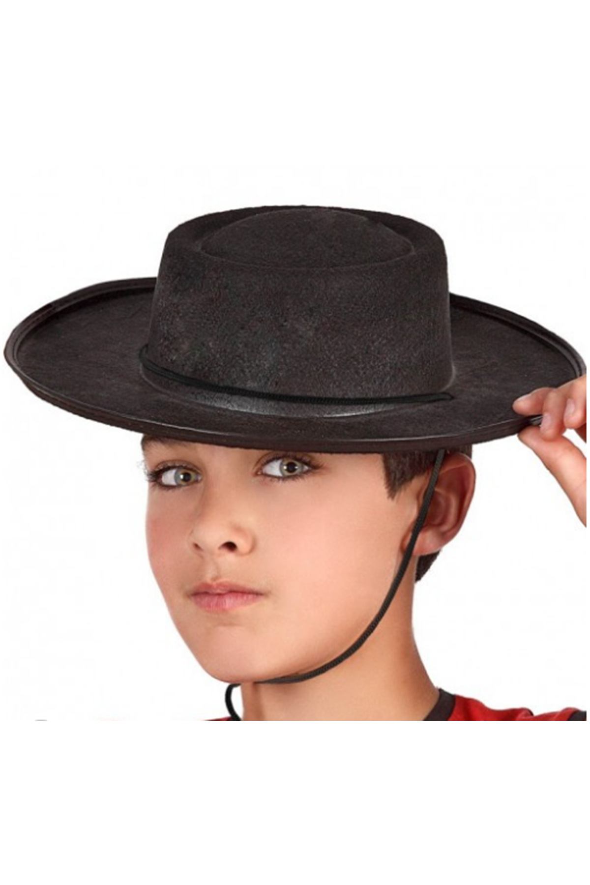 Siyah Renk Keçe Flamenko Şapkası Çocuk Boy
