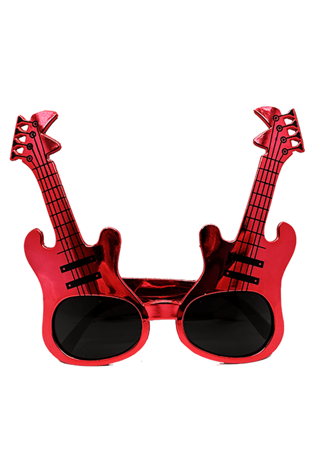 Kırmızı Renk Gitar Şekilli Parti Gözlüğü
