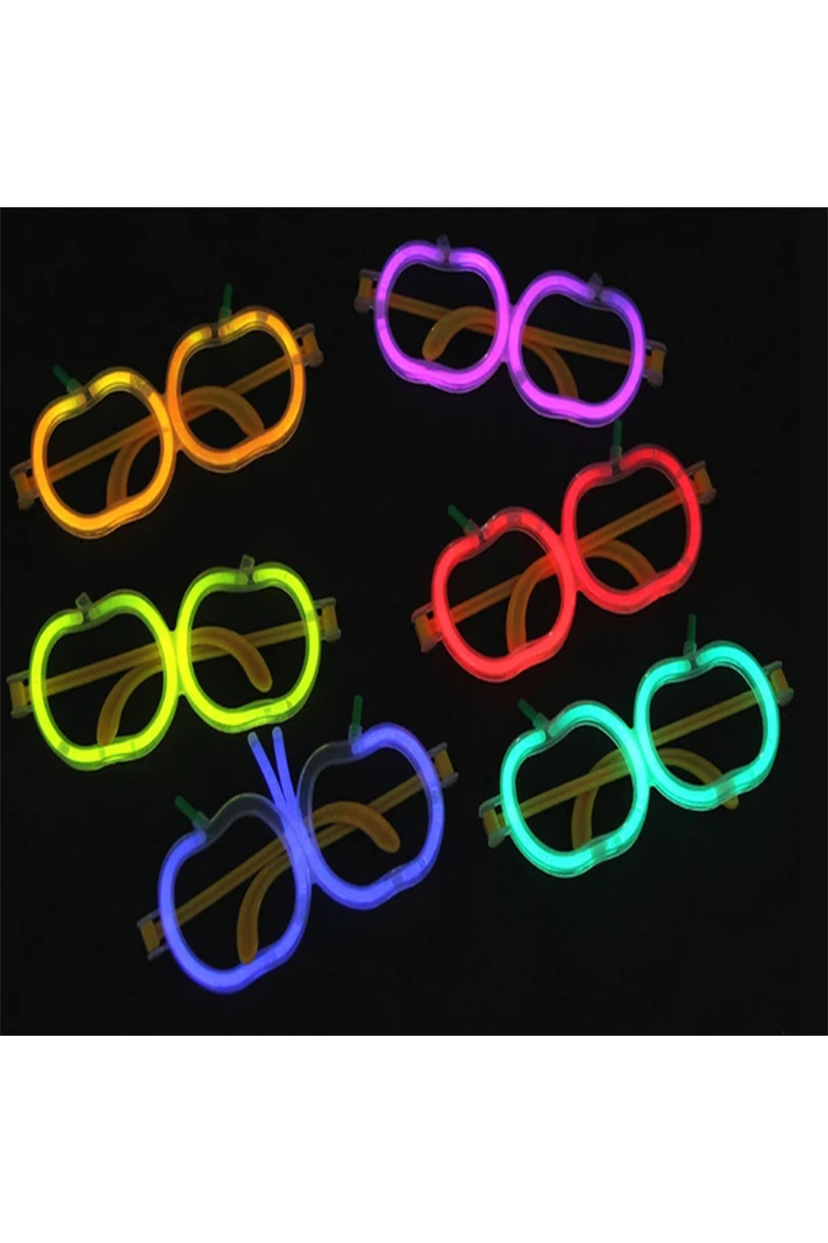 Neon Stick Elma Gözlük Seti 12 Adet