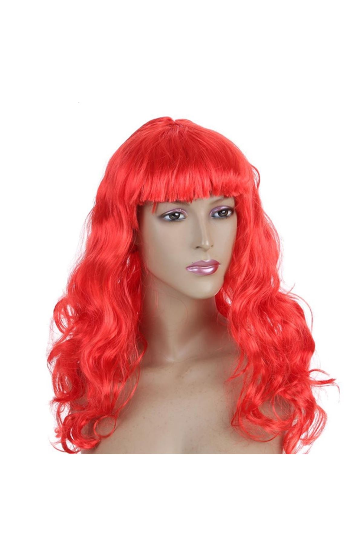 Dalgalı Kırmızı Peruk Saç