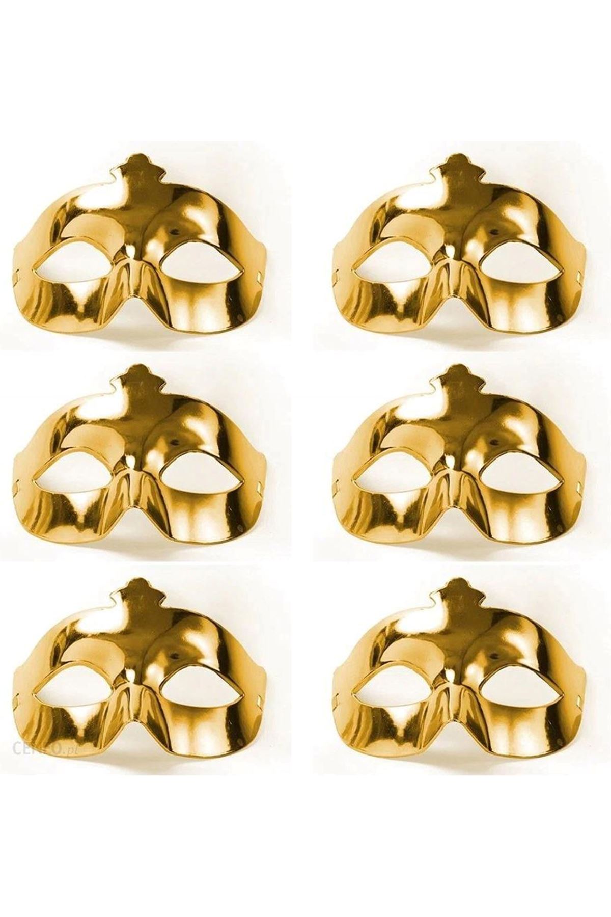 Altın Metalize Renk Düz Balo Parti Maskesi