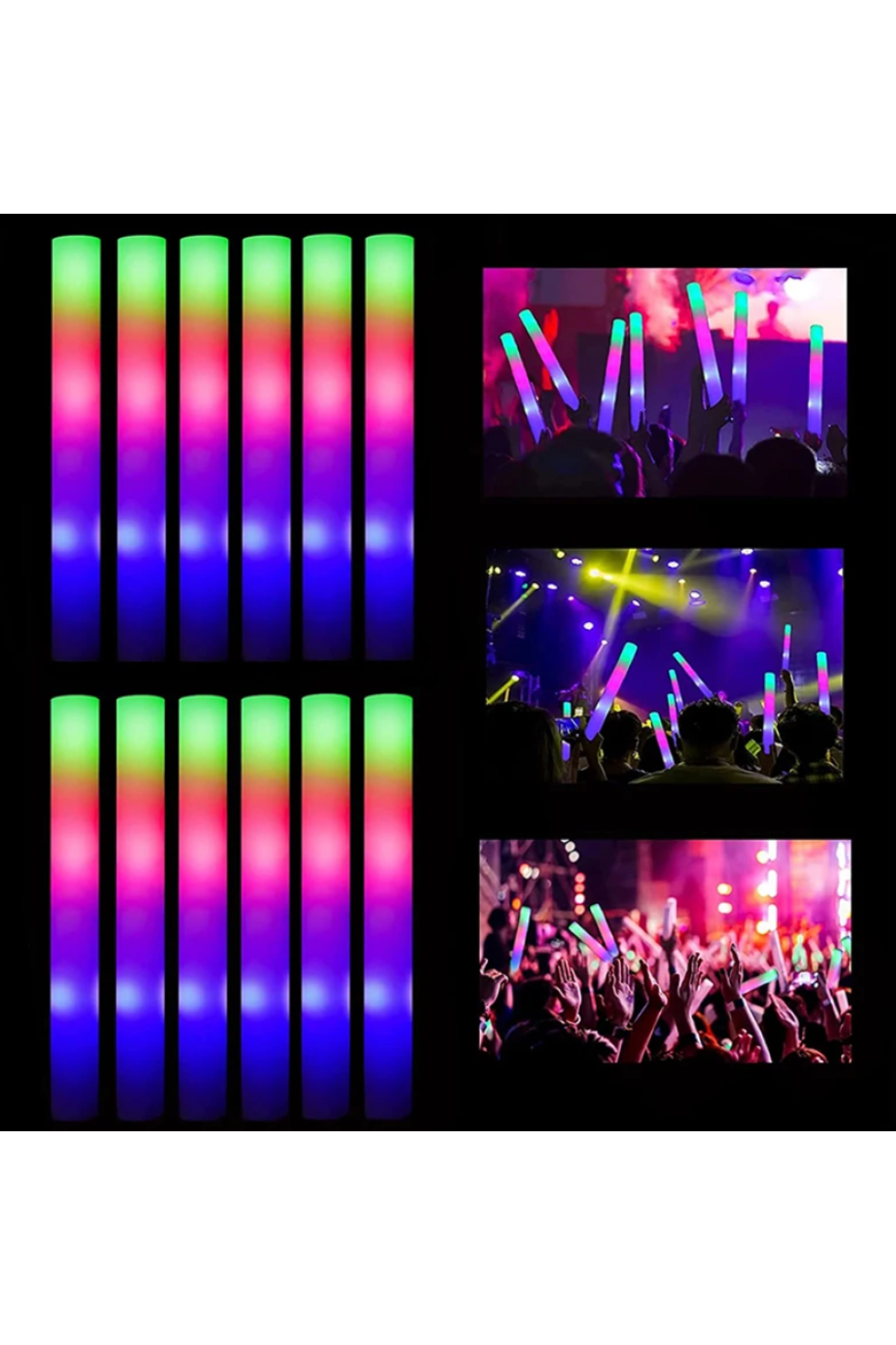 Led Işıklı Rengarenk Sünger Parti Çubuğu