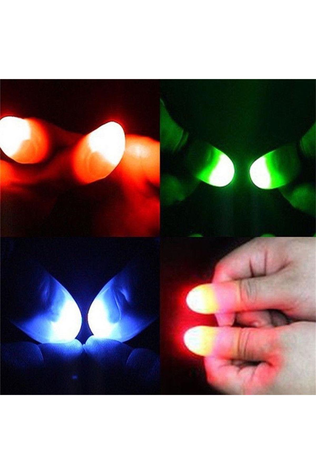 Led Işıklı Renkli Sihirli Parmak Şaka