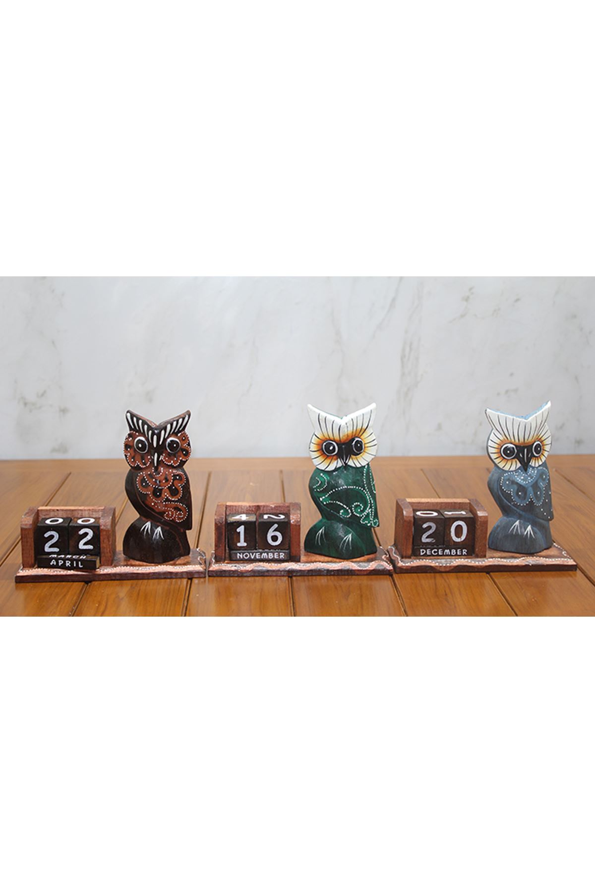 Ahşap Baykuş Takvim  Büyük Boy