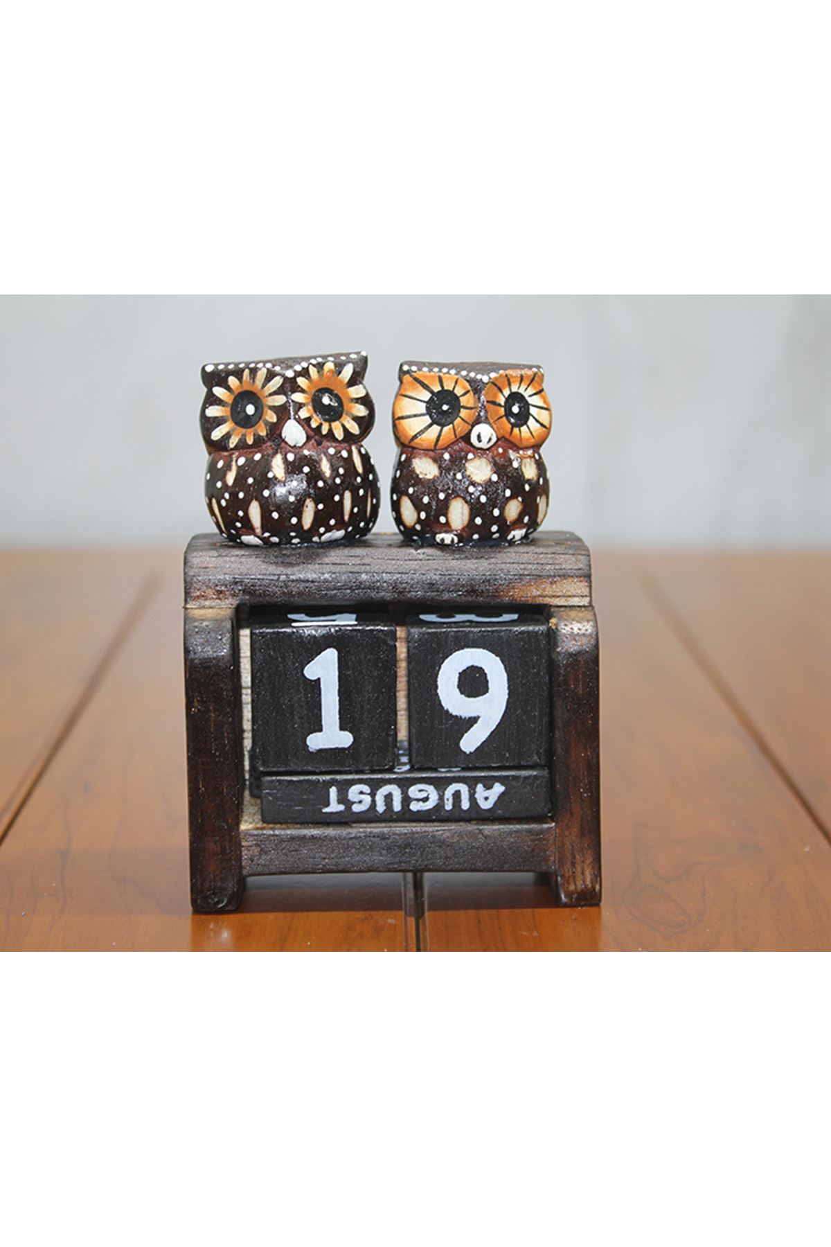 Ahşap Baykuş Takvim Küçük Boy