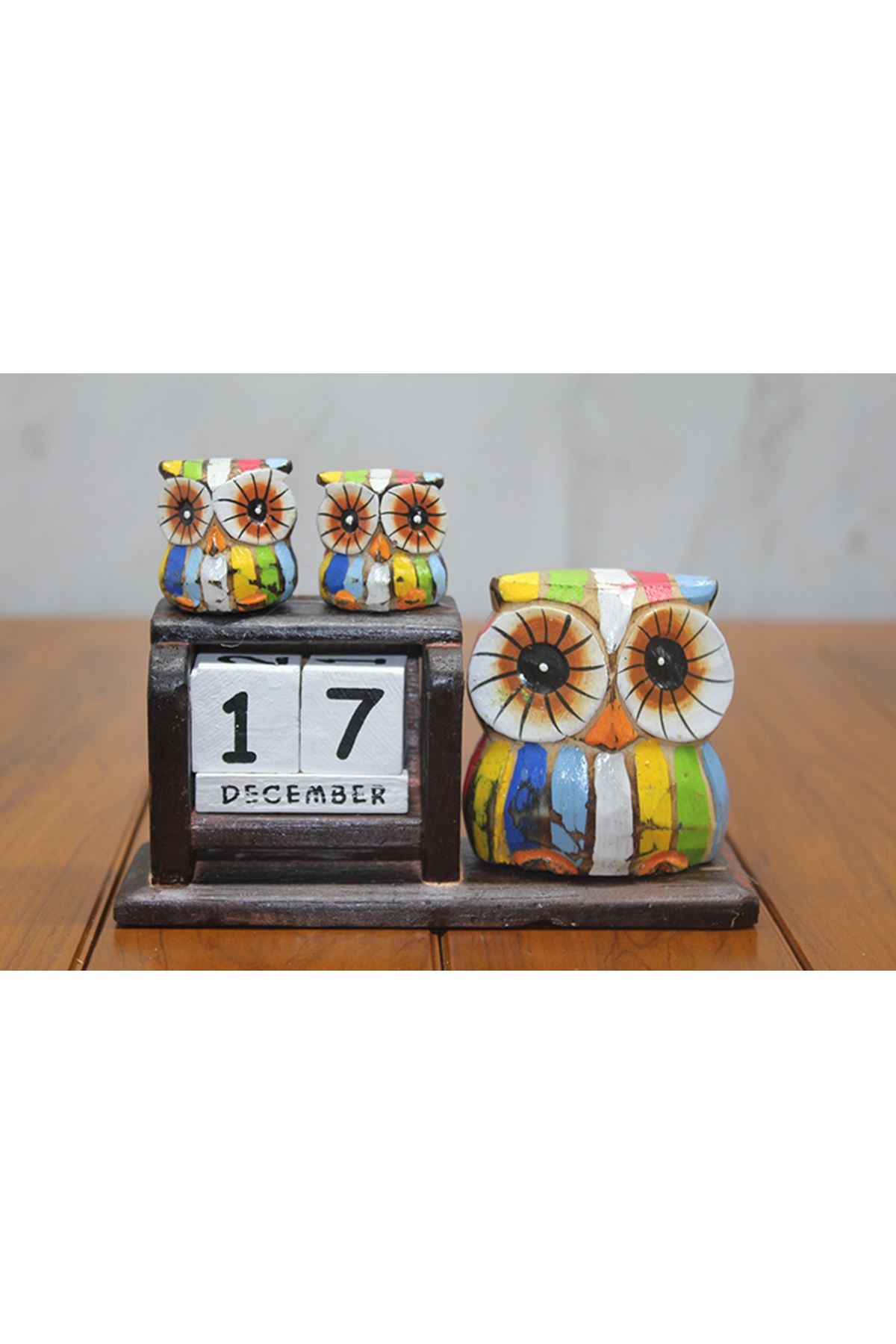 Ahşap Baykuş Takvim Model 2