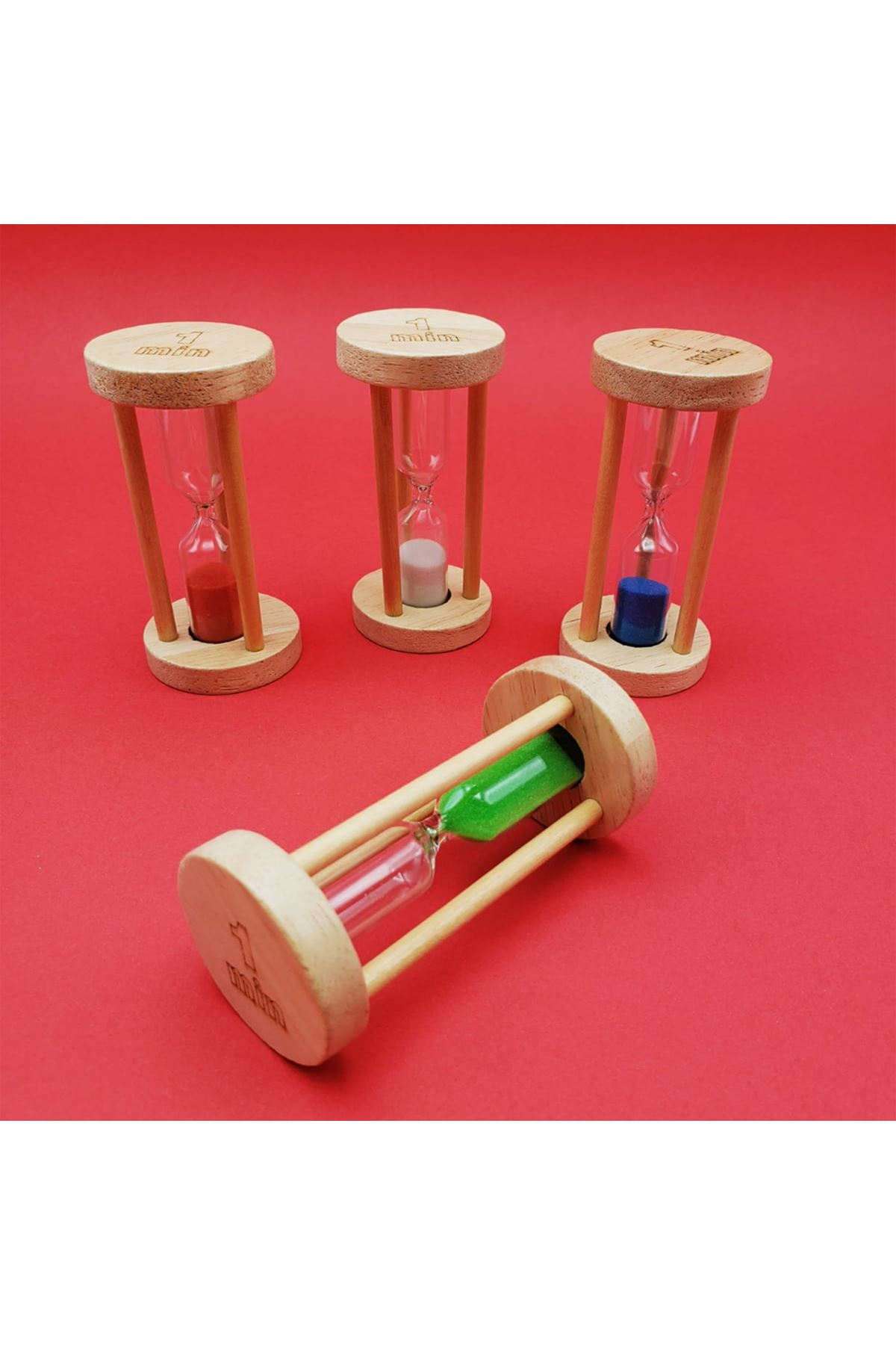 Ahşap 1 Dakikalık Kum Saati