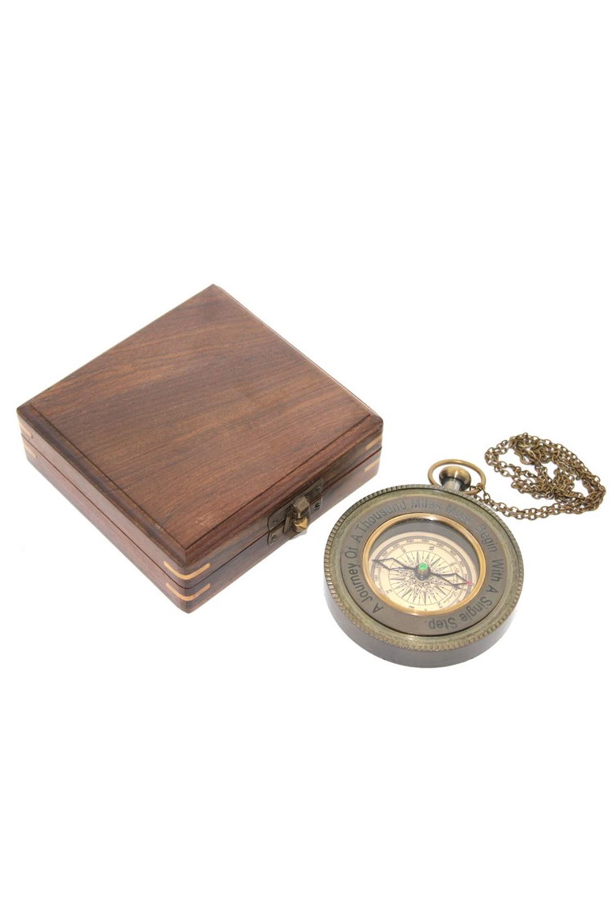 Ahşap Kutulu Pusula Model 4