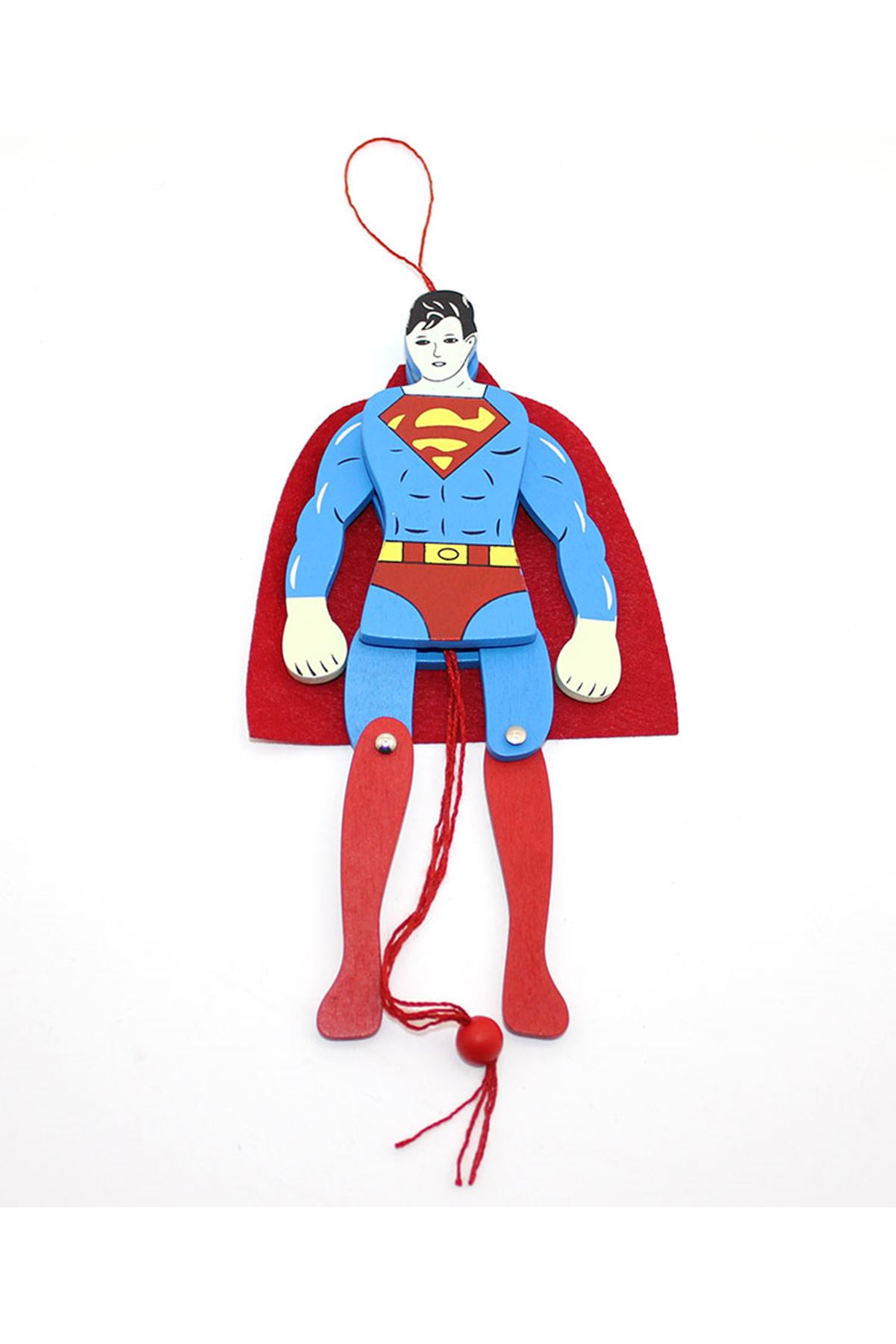 Ahşap Sallanan Süperman Figürü