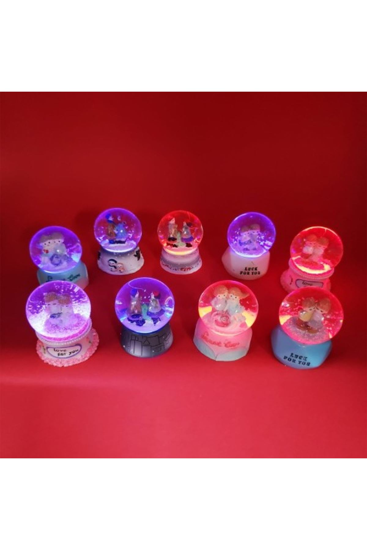 Dekoratif Mini Boy Sevgililer Kar Küresi