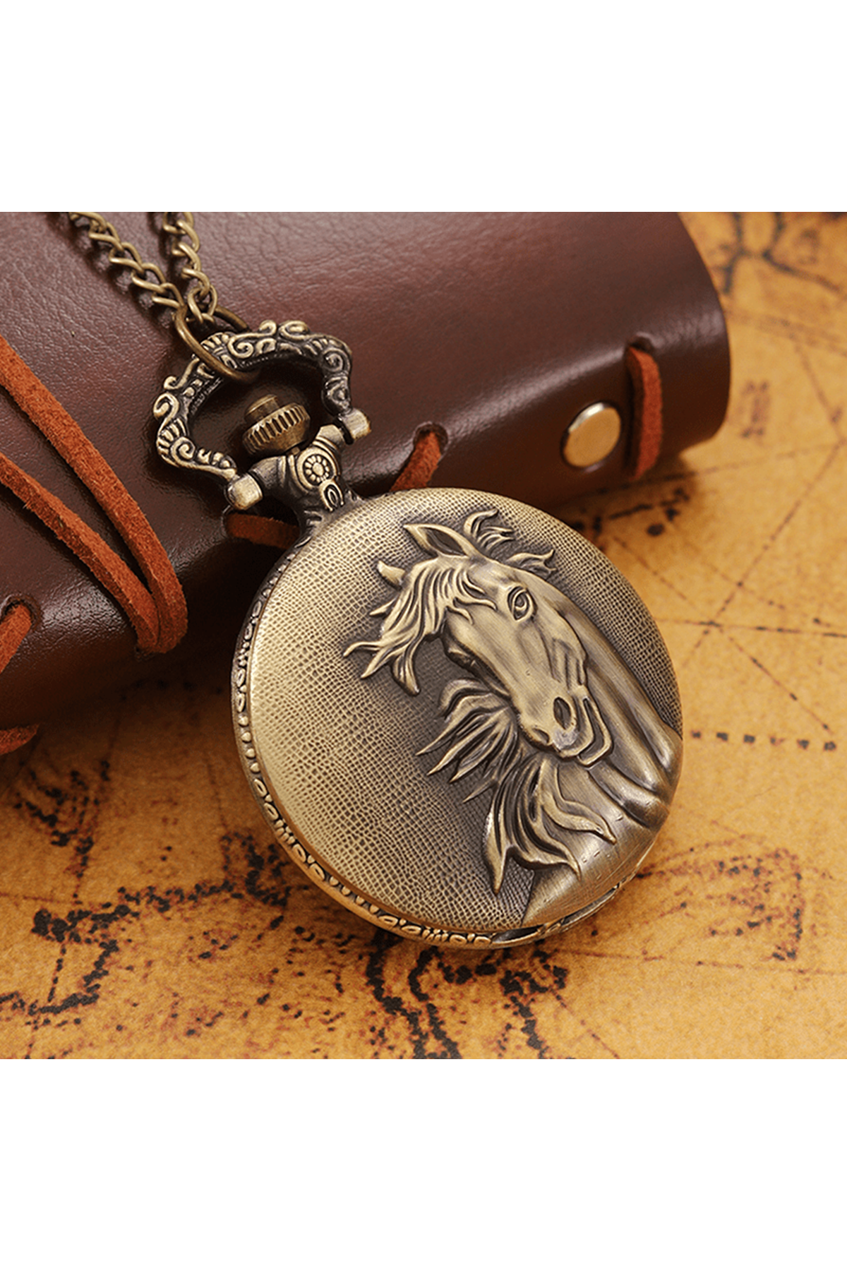 At Büstü Köstekli Saat Model 2