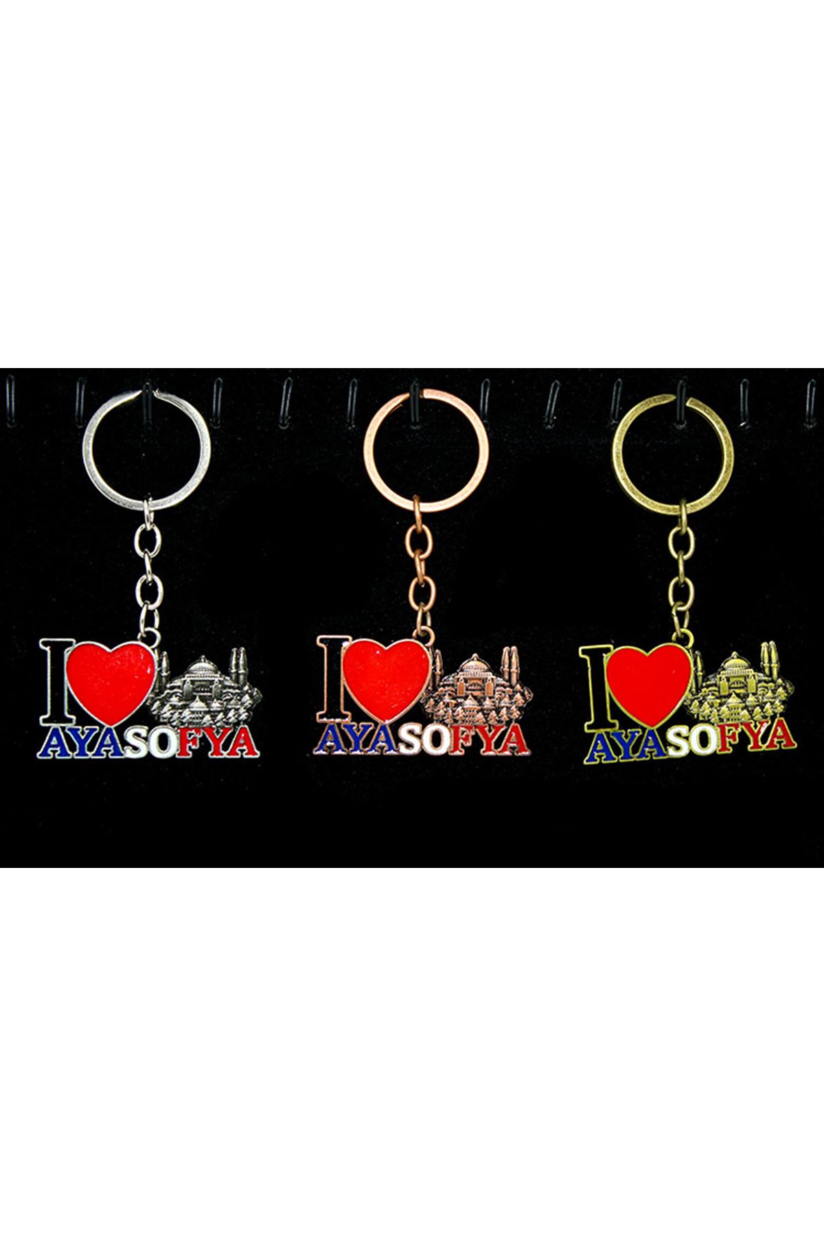 Metal Ayasofya Anahtarlık (I Love Ayasofya)