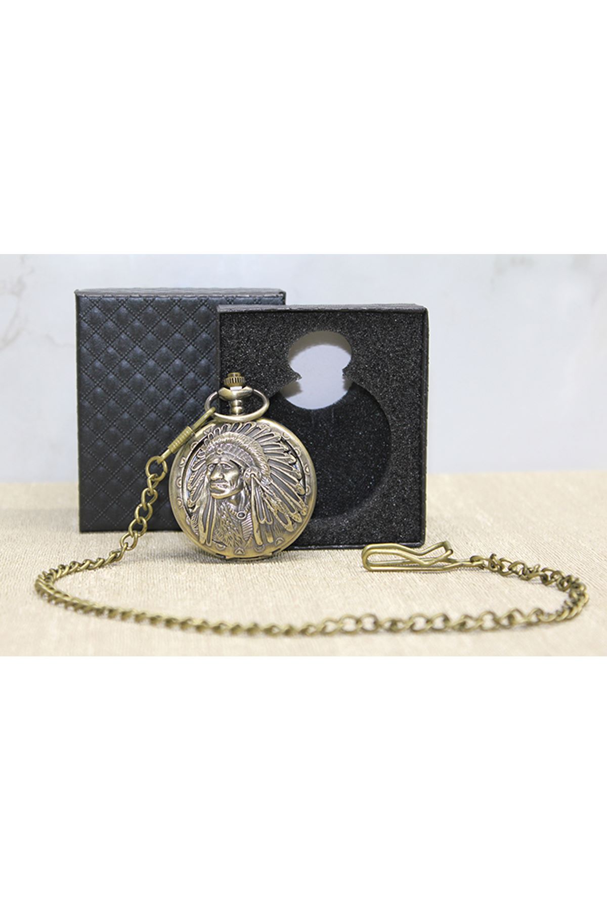 Özel Kutulu Kızılderili Köstekli Saat