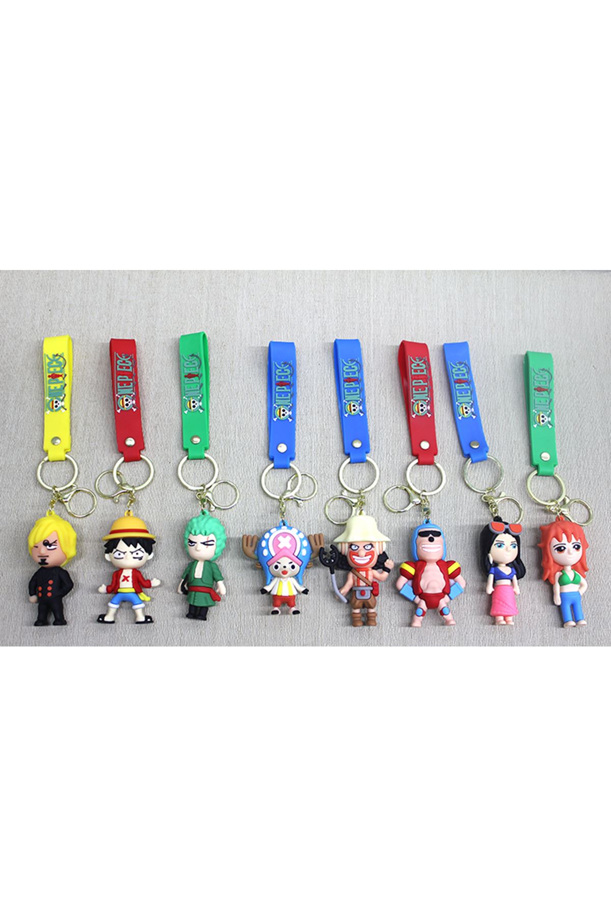 One Piece Karışık Karakterler Silikon Anahtarlık