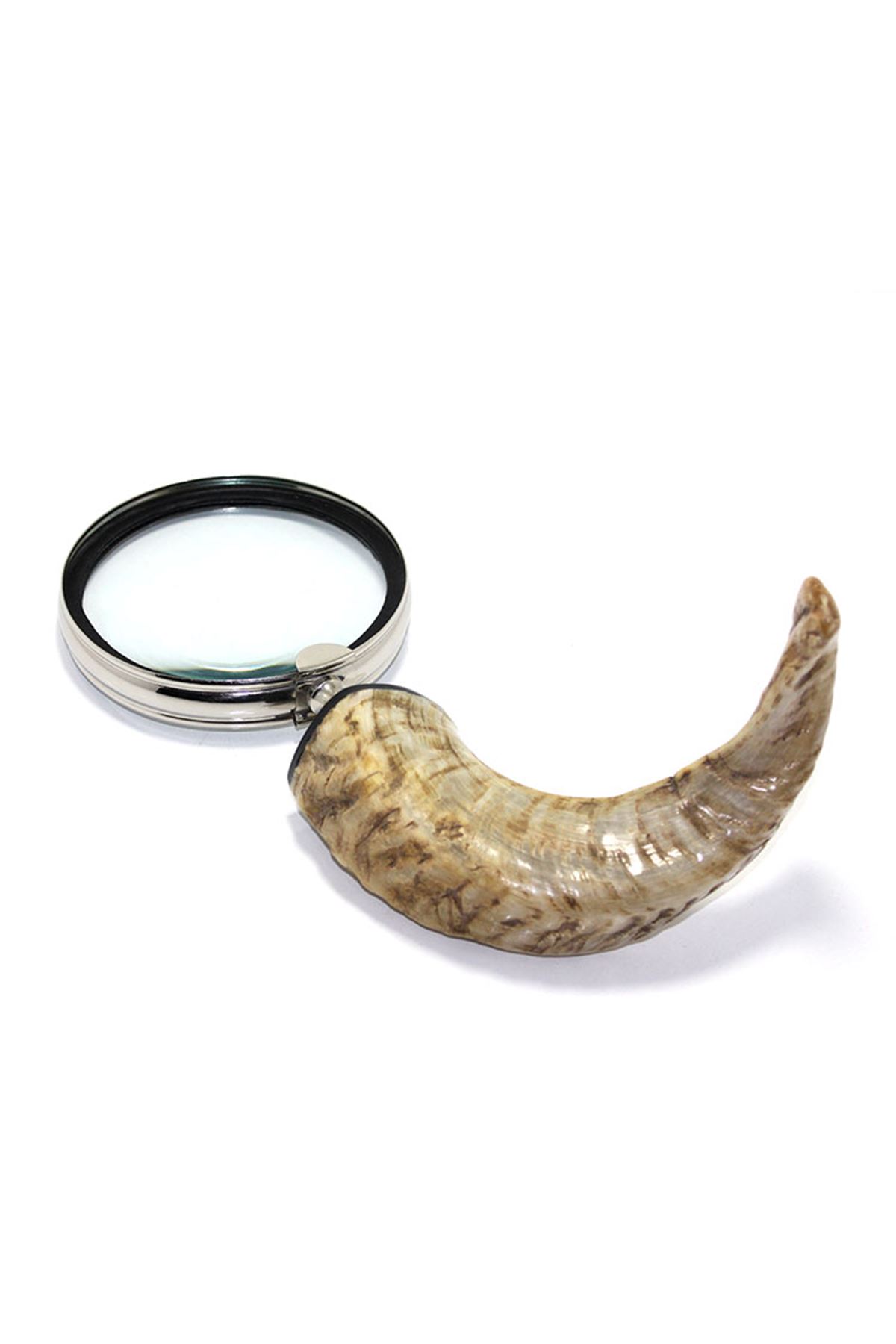 Pirinç Boynuz Saplı Büyüteç Model 1