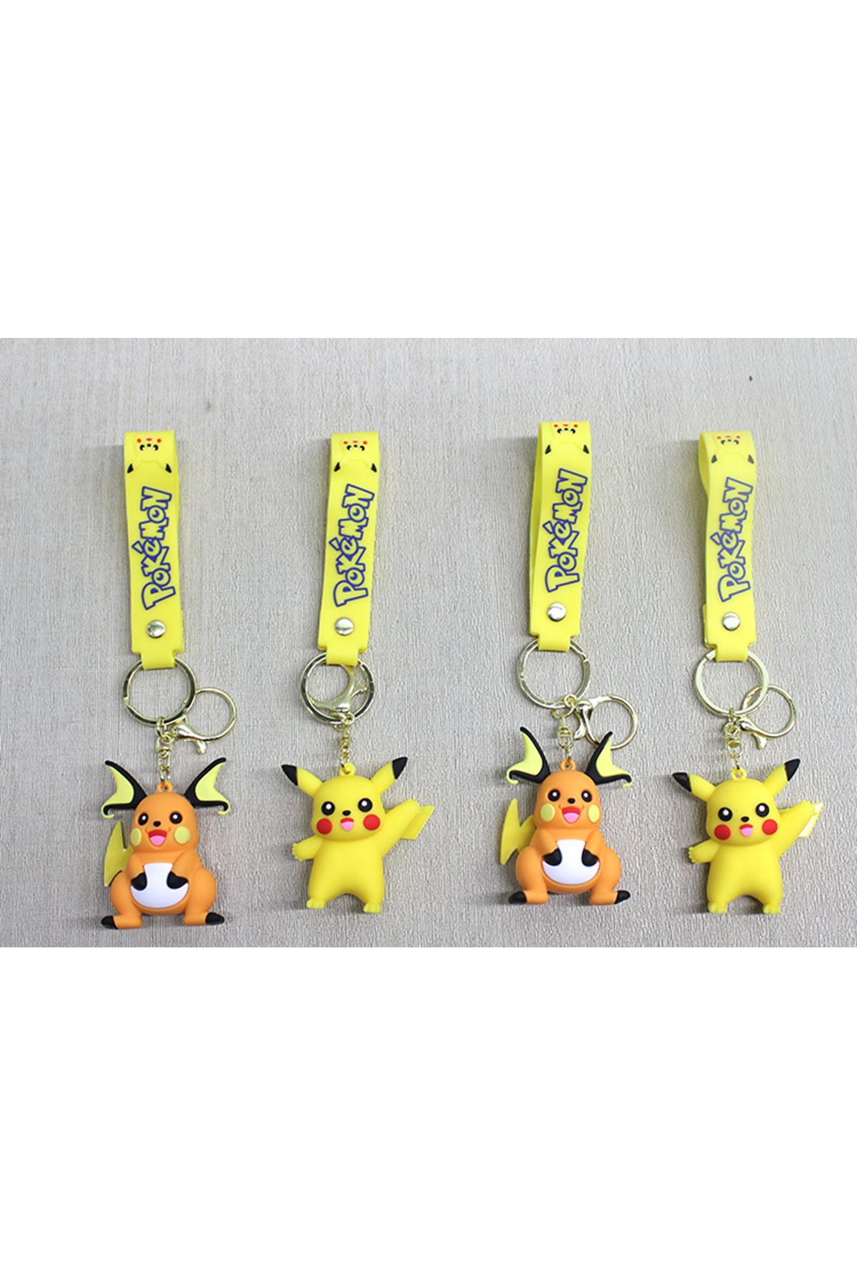 Pikachu Raichu Silikon Anahtarlık