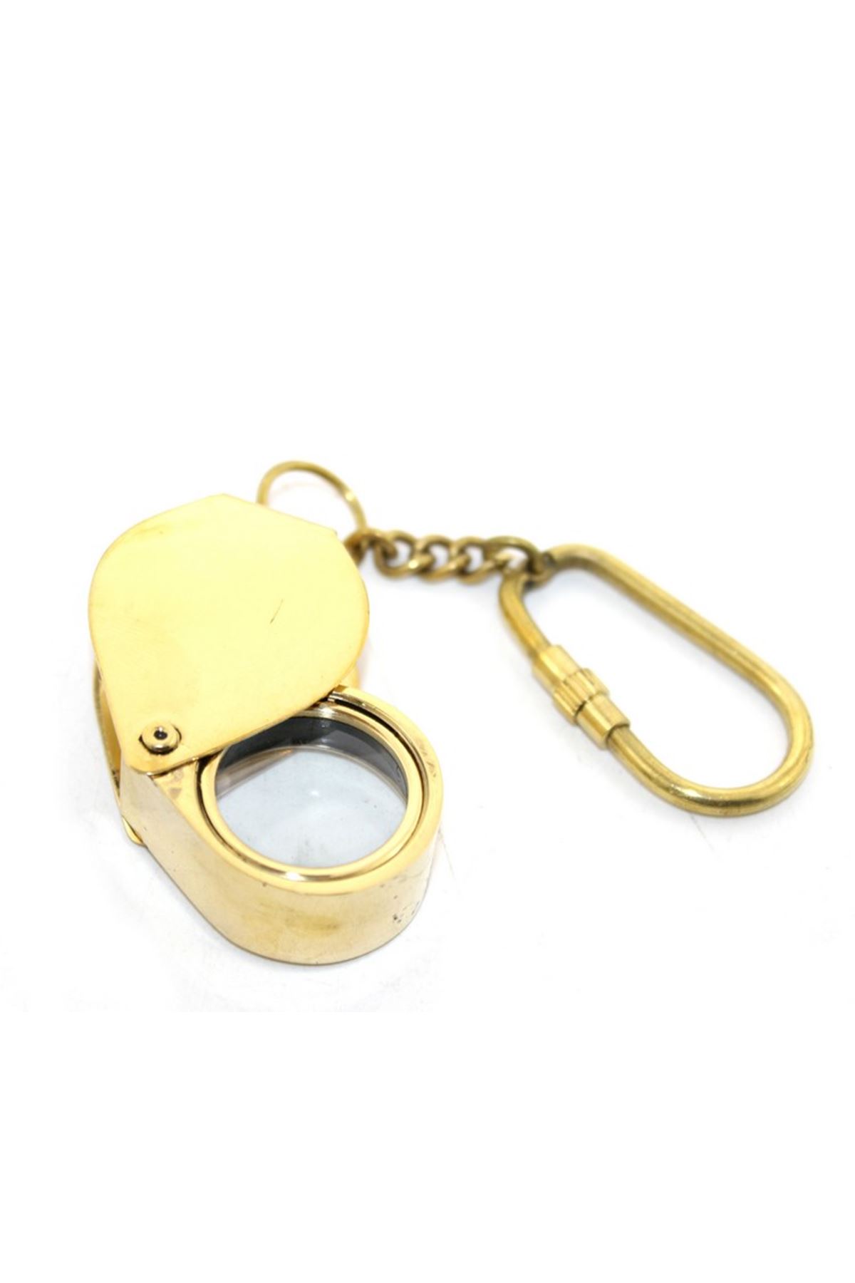 Pirinç Büyüteç Anahtarlık Model 2