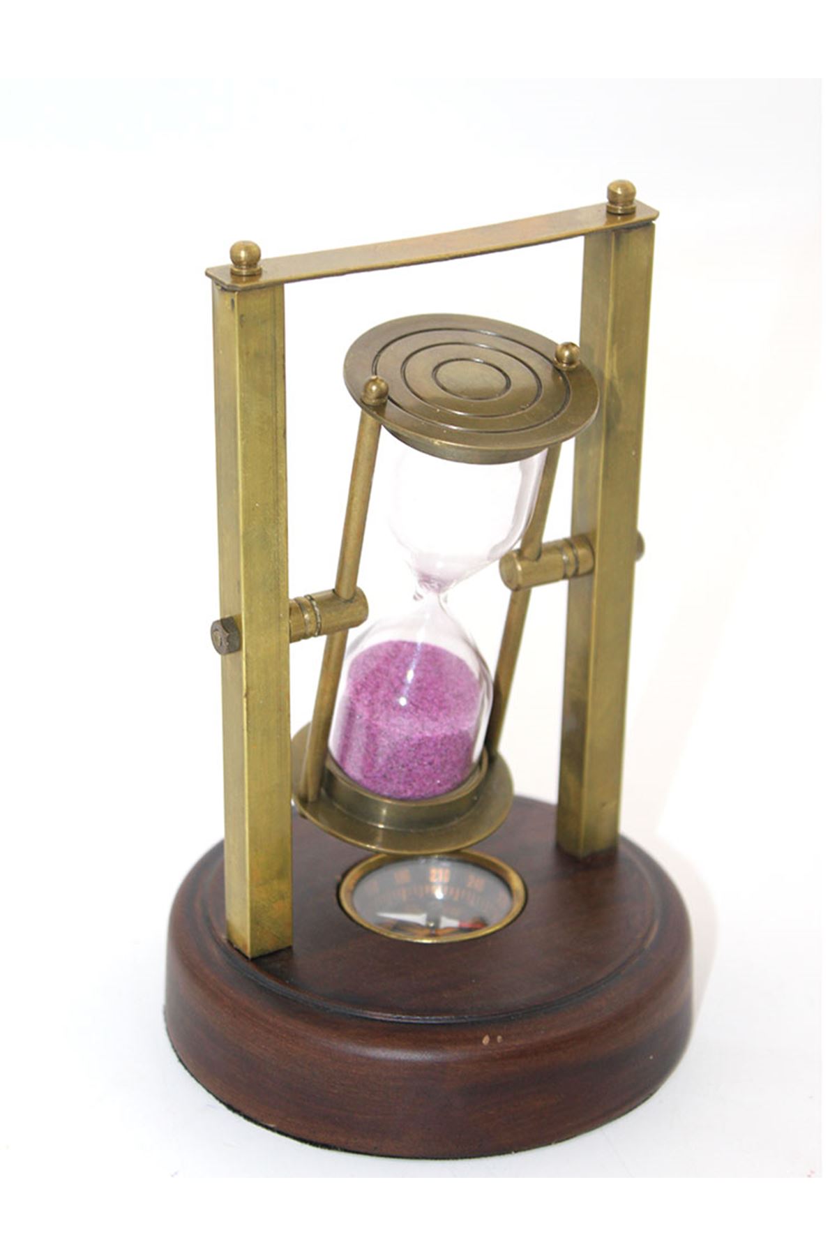 Pirinç Pusulalı Kum Saati Model 7