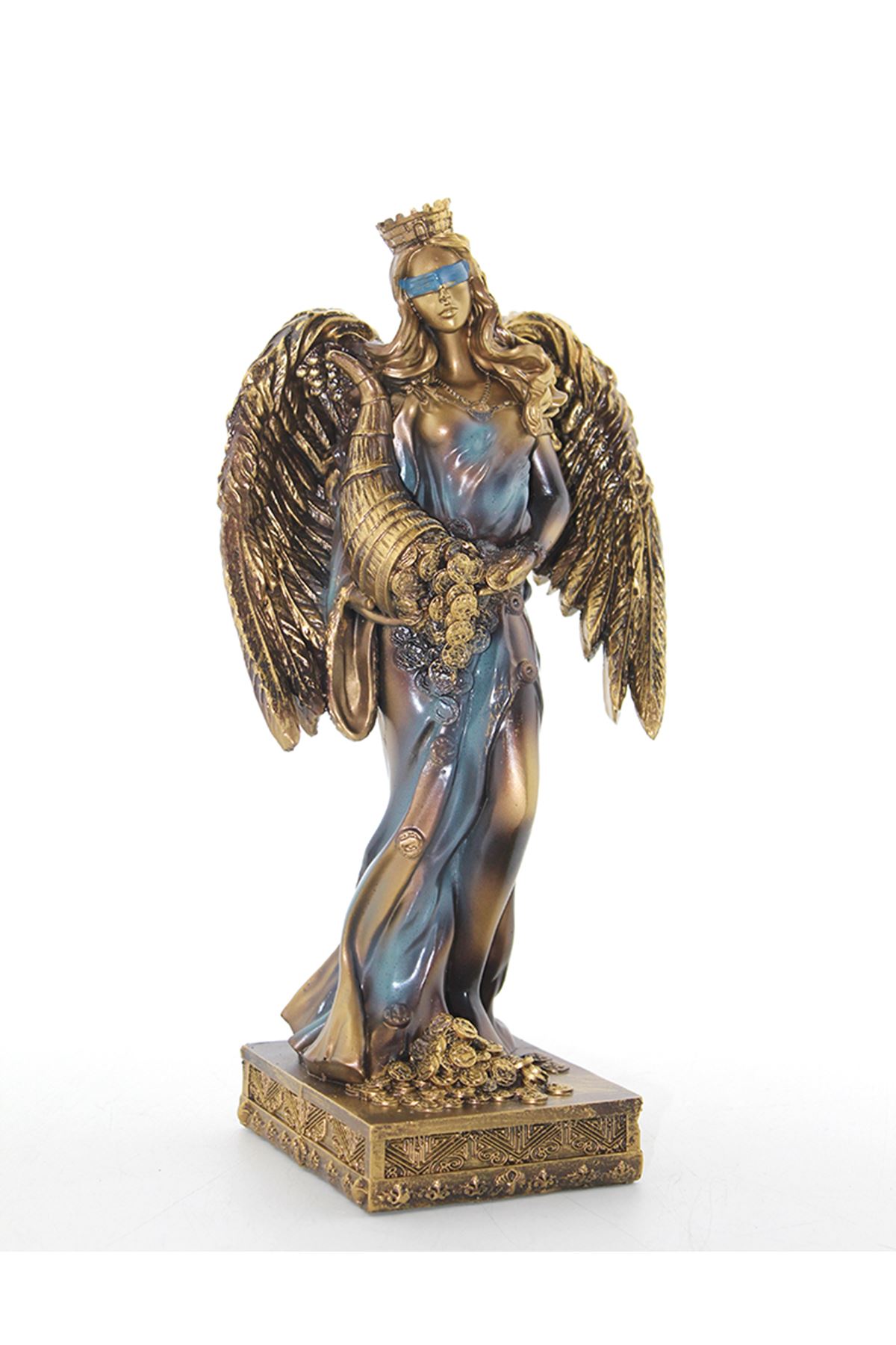 Polyester Kanatlı Bereket Tanrıcası Fortuna Figürü