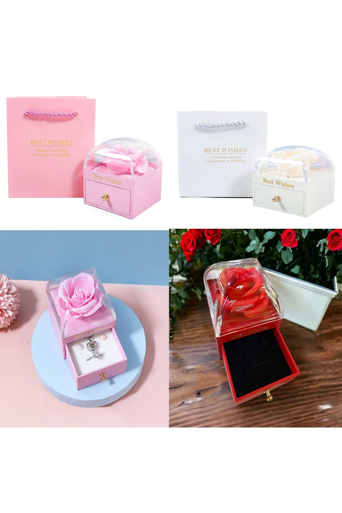 Sonsuzluk Gül Tasarımlı Takı Kutusu