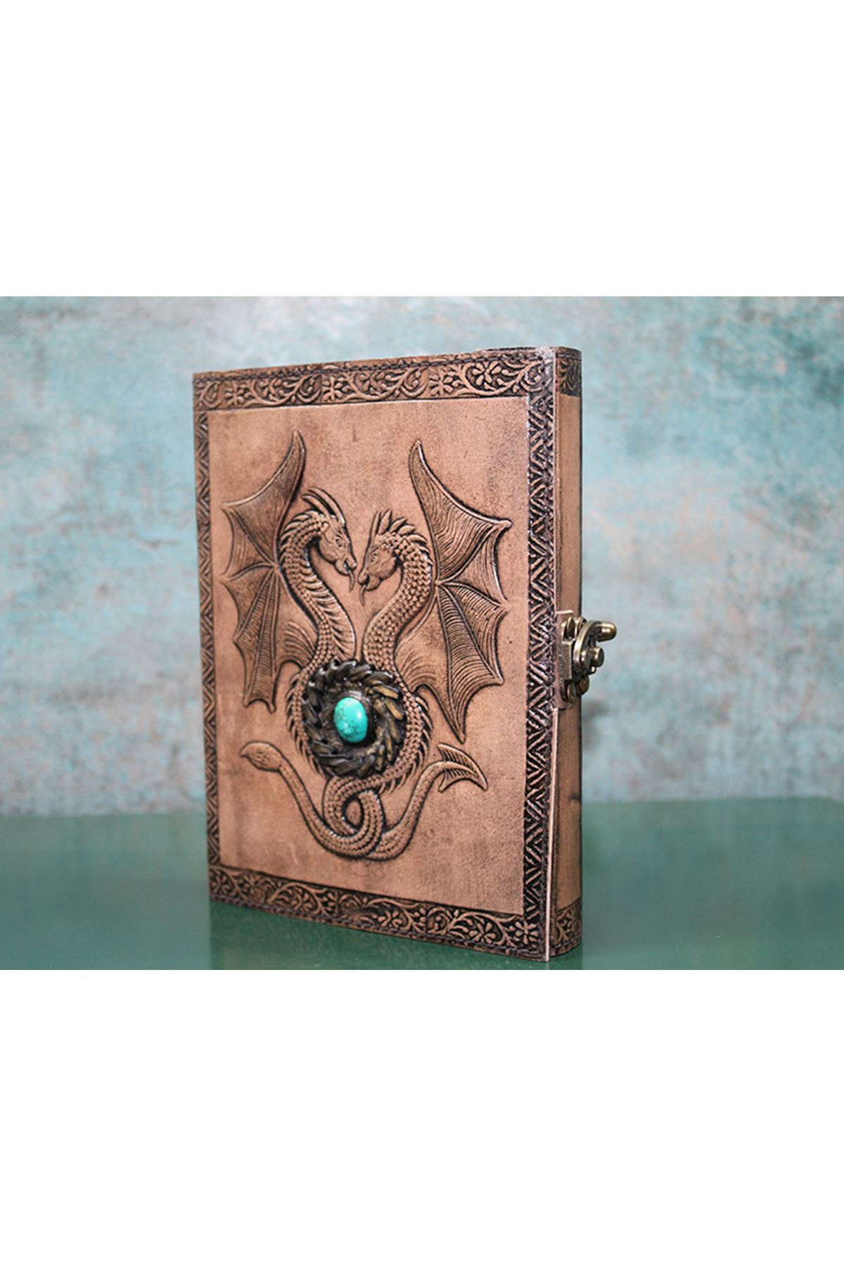 Taşlı Deri Defter Model 8