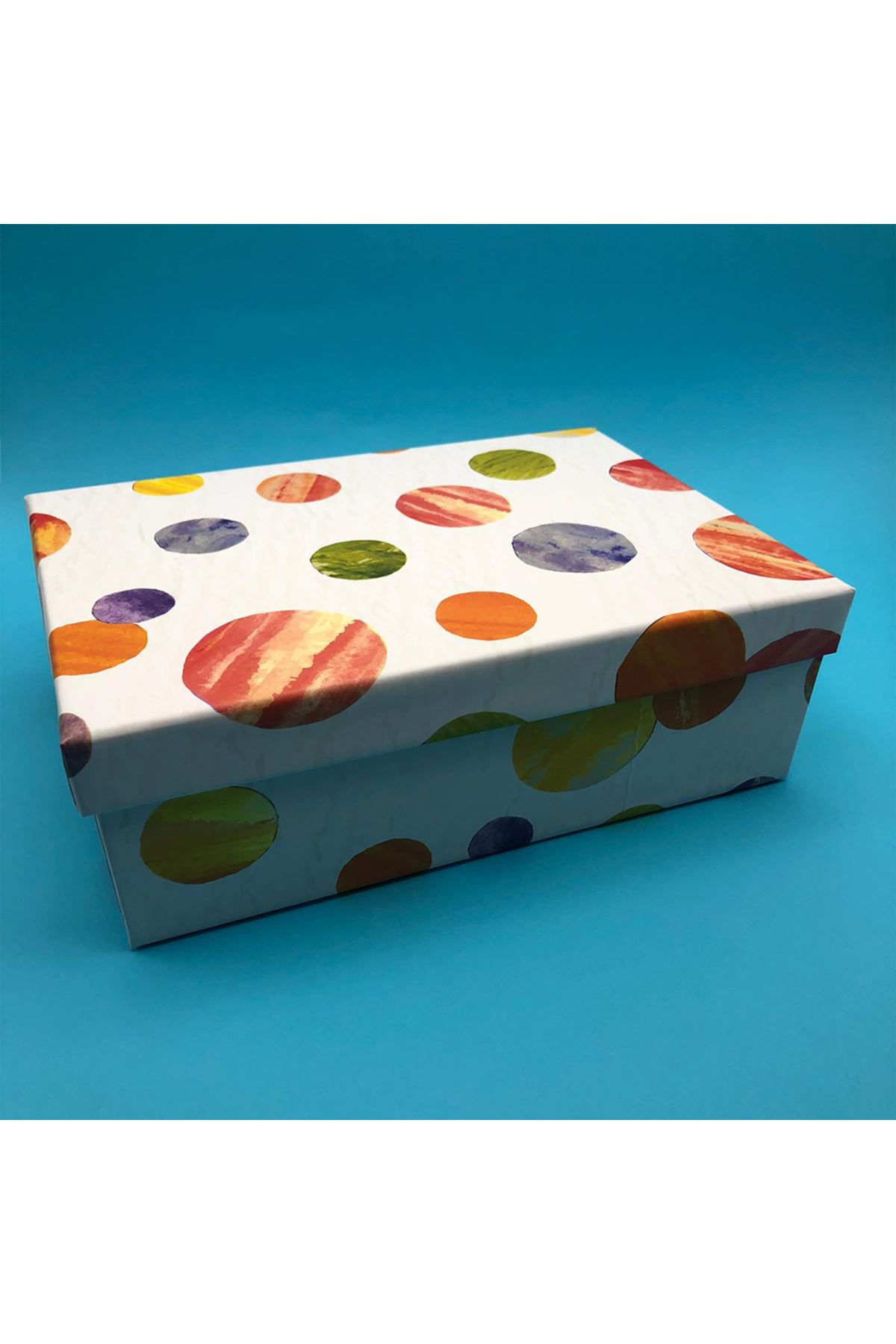 Puantiye Desenli Hediye Kutusu