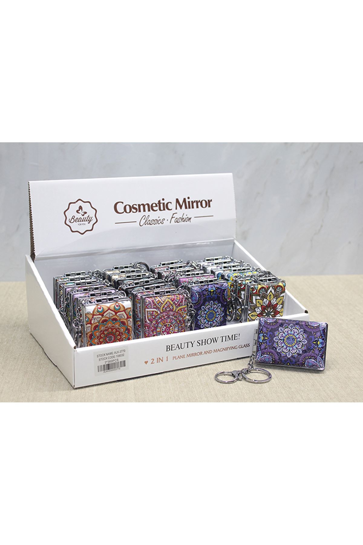 Taşlı El Aynası Anahtarlık Model 5