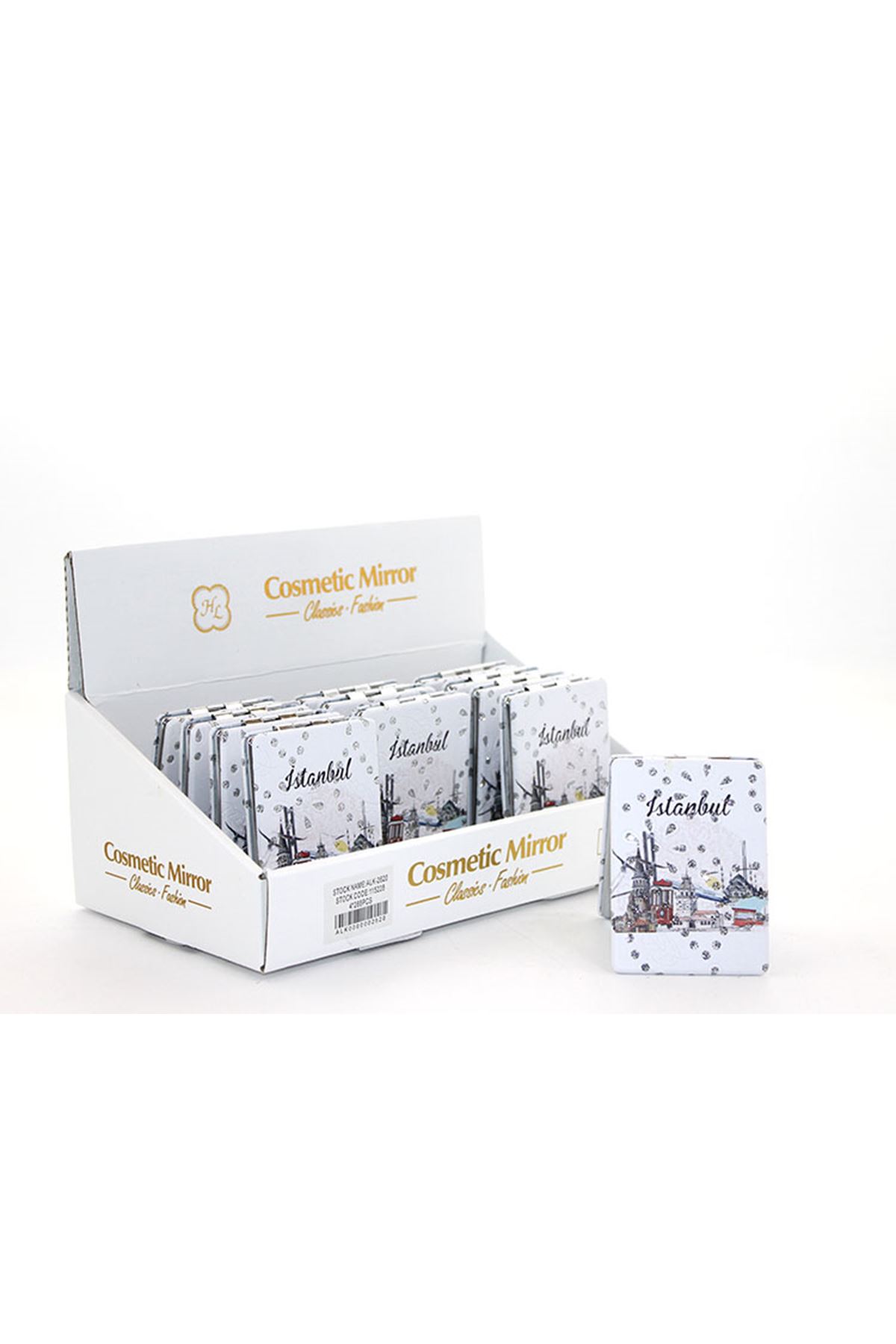 Taşlı İstanbul Tasarımı El Aynası İnce Model 13