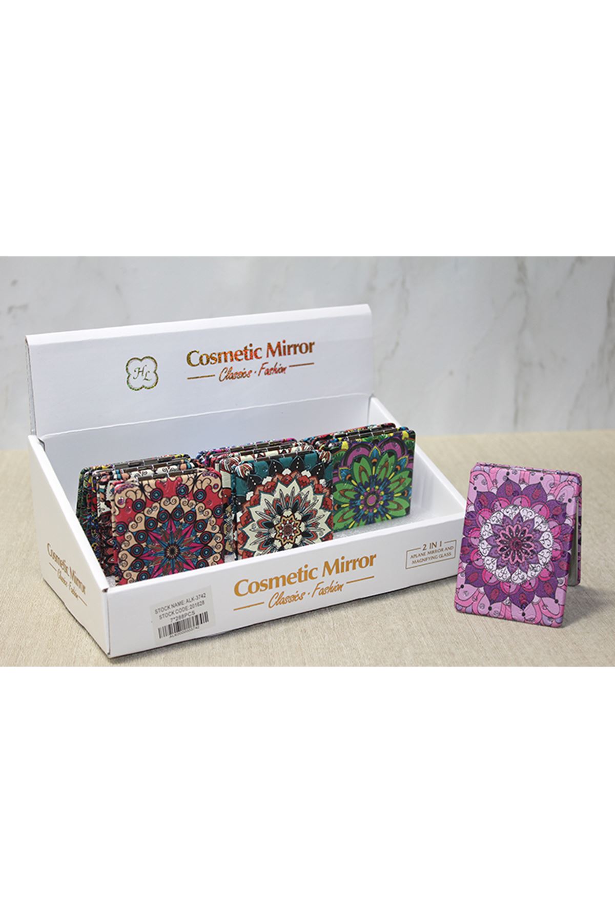 Taşlı El Aynası Dikdörtgen İnce Model 4