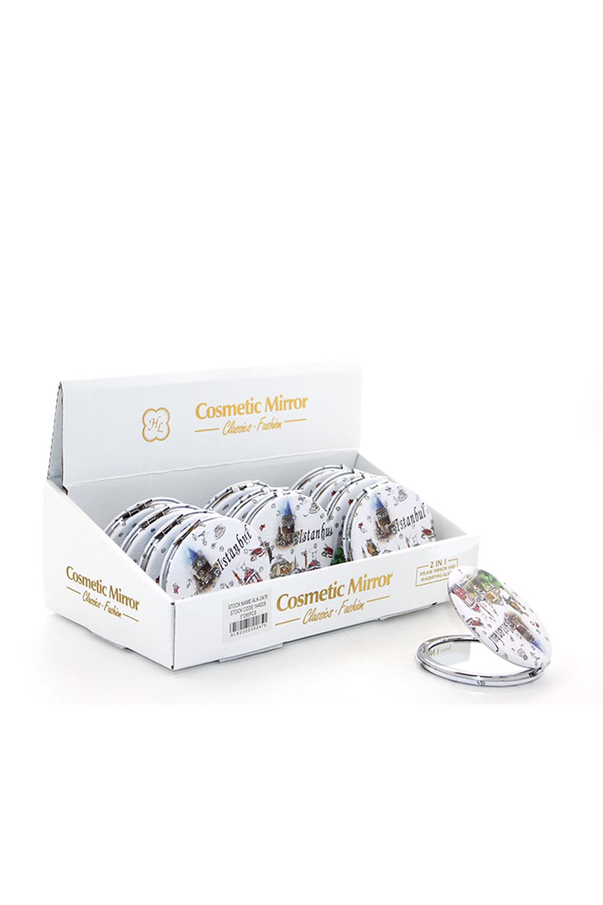 Taşlı İstanbul Tasarımı El Aynası İnce Model 2