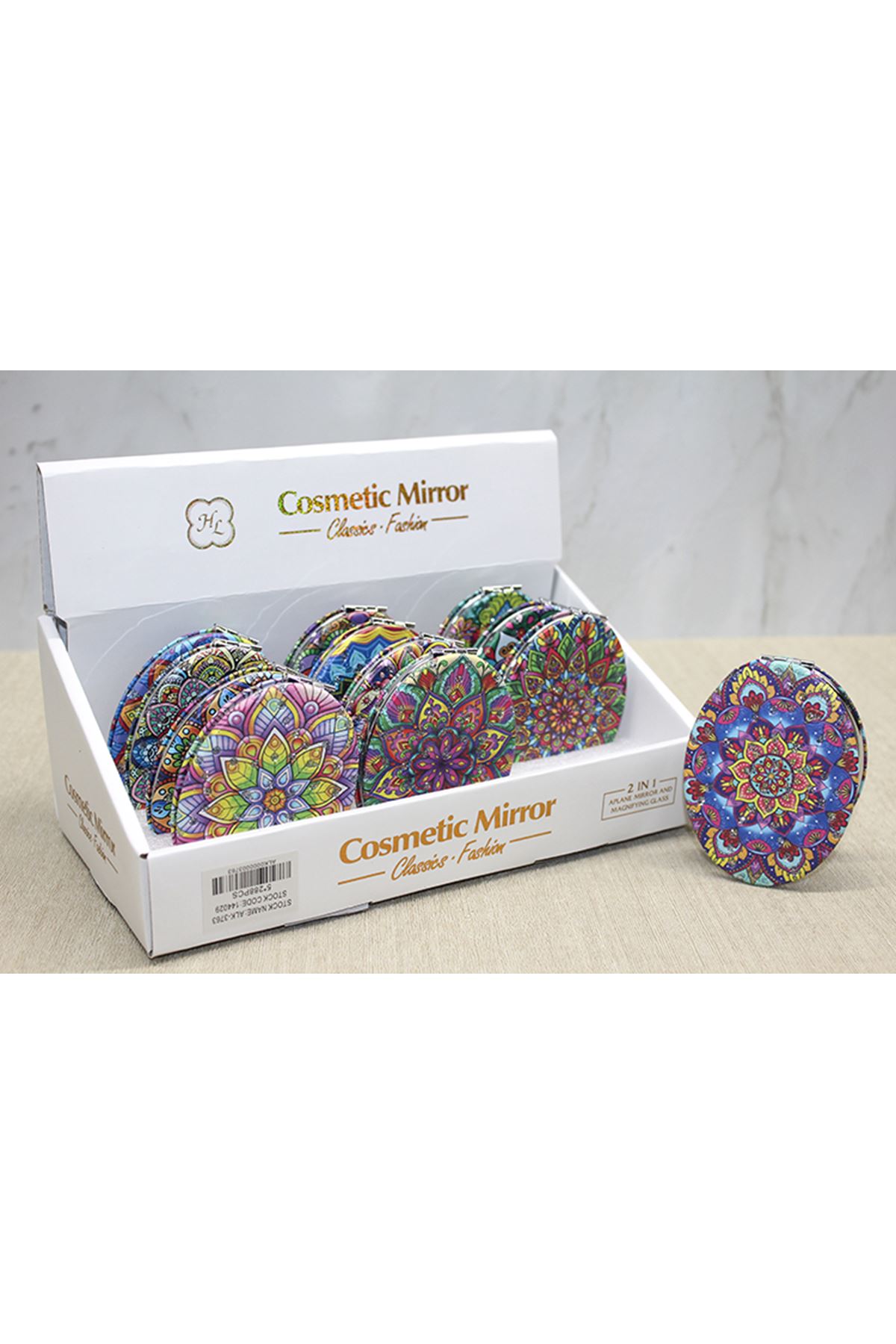 Taşlı El Aynası Oval İnce Model 3