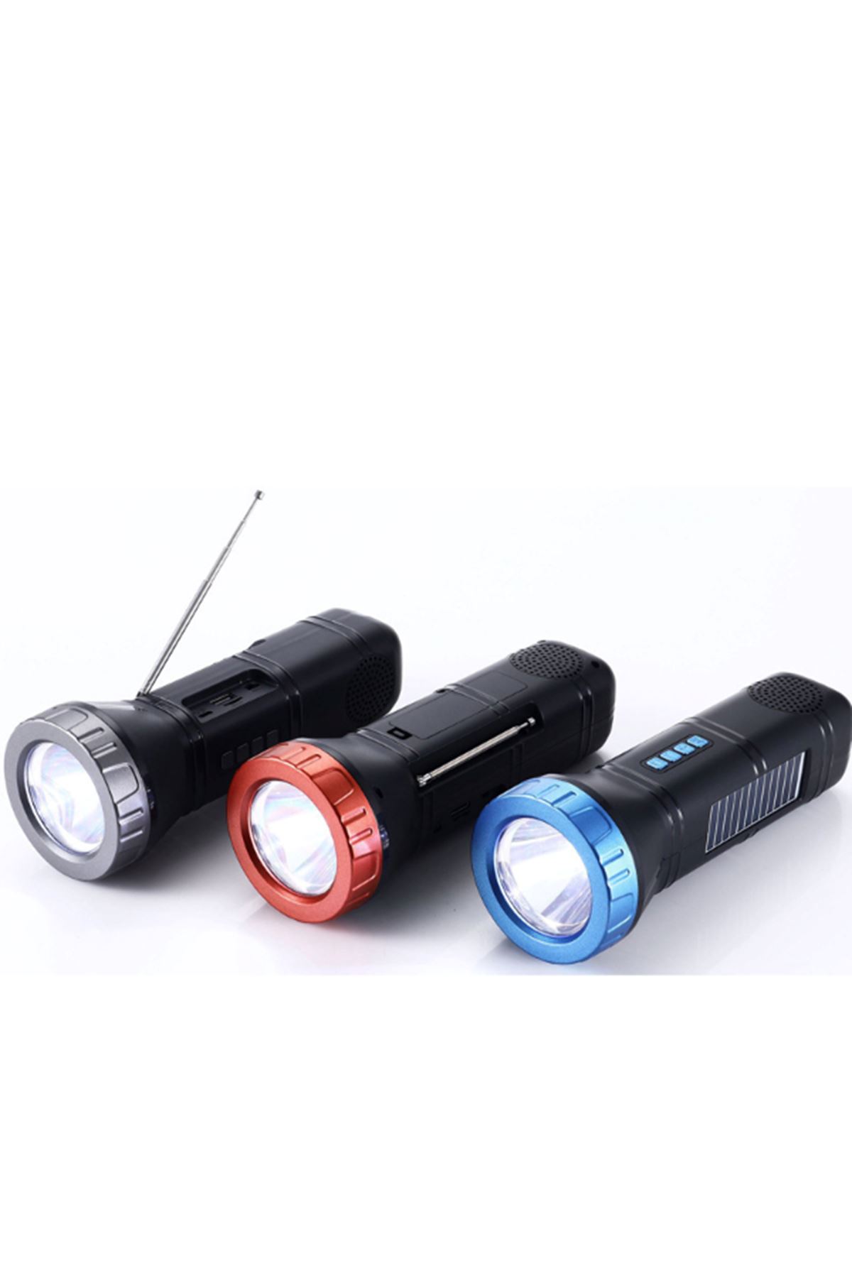 Güneş Enerjili Bluetooth Radyo Özellikli Kamp El Feneri