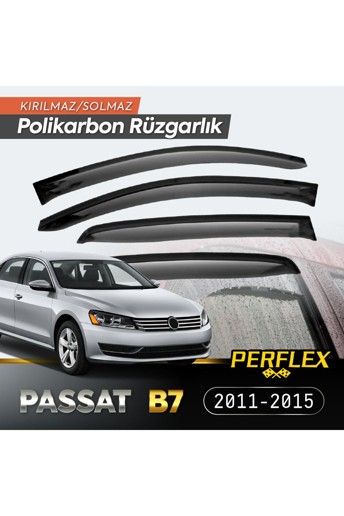 VW Passat B7 2011-2015 Cam Rüzgarlığı V2 Düz