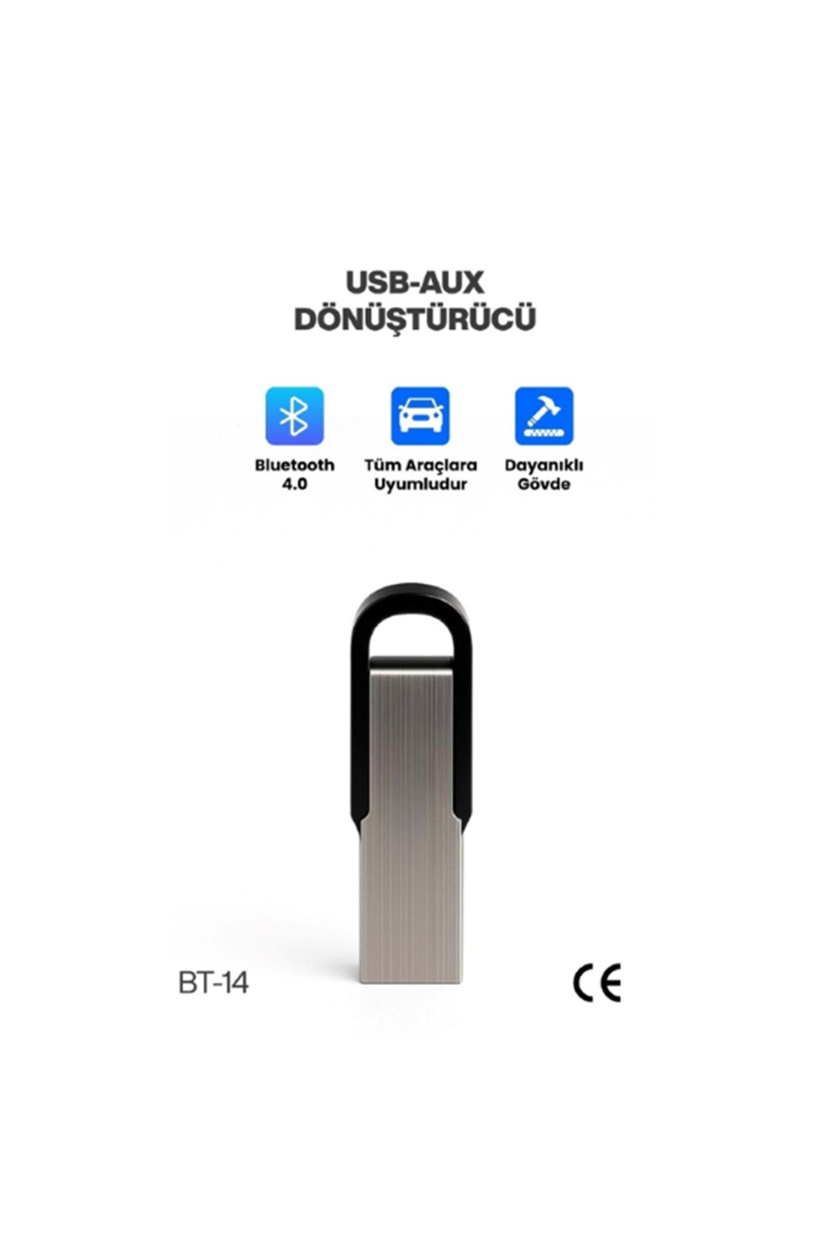 Araç Teyp Bluetooth Çevirici USB Dönüştürücü