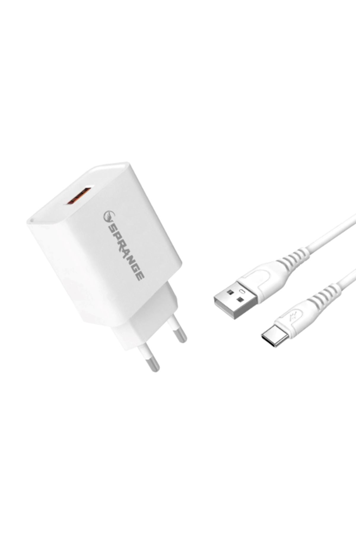 22W USB-A Başlık - Type-C Data Ve Şarj USB Kablosu
