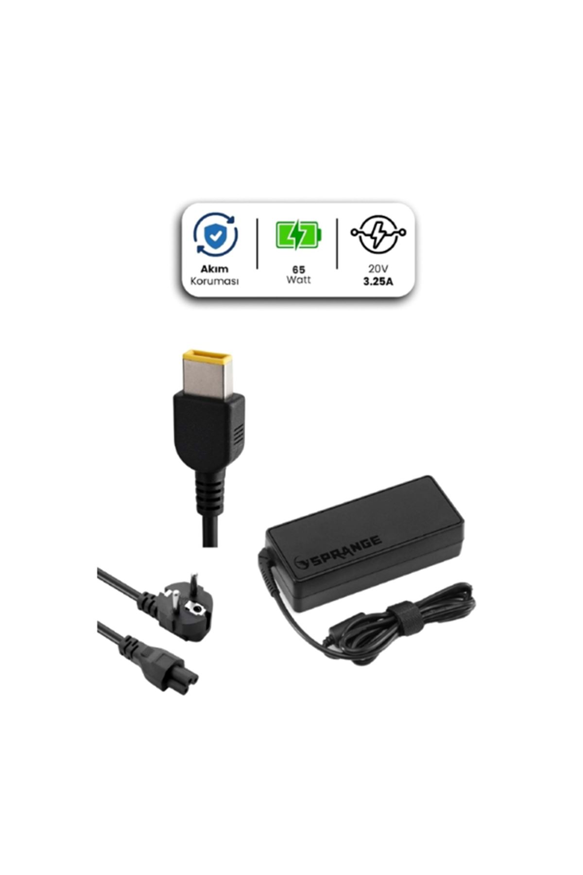 20V 3.25A USB Pin 65 Watt For LENOVO Laptop Adaptör