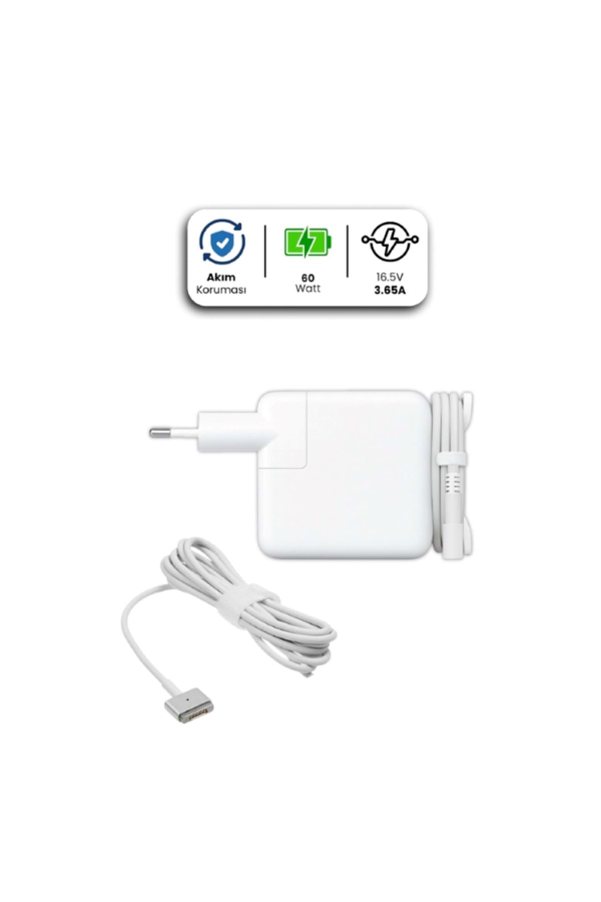 6.50V 3.65A MAGSAFE 2 60W APPLE İçin Laptop Adaptör