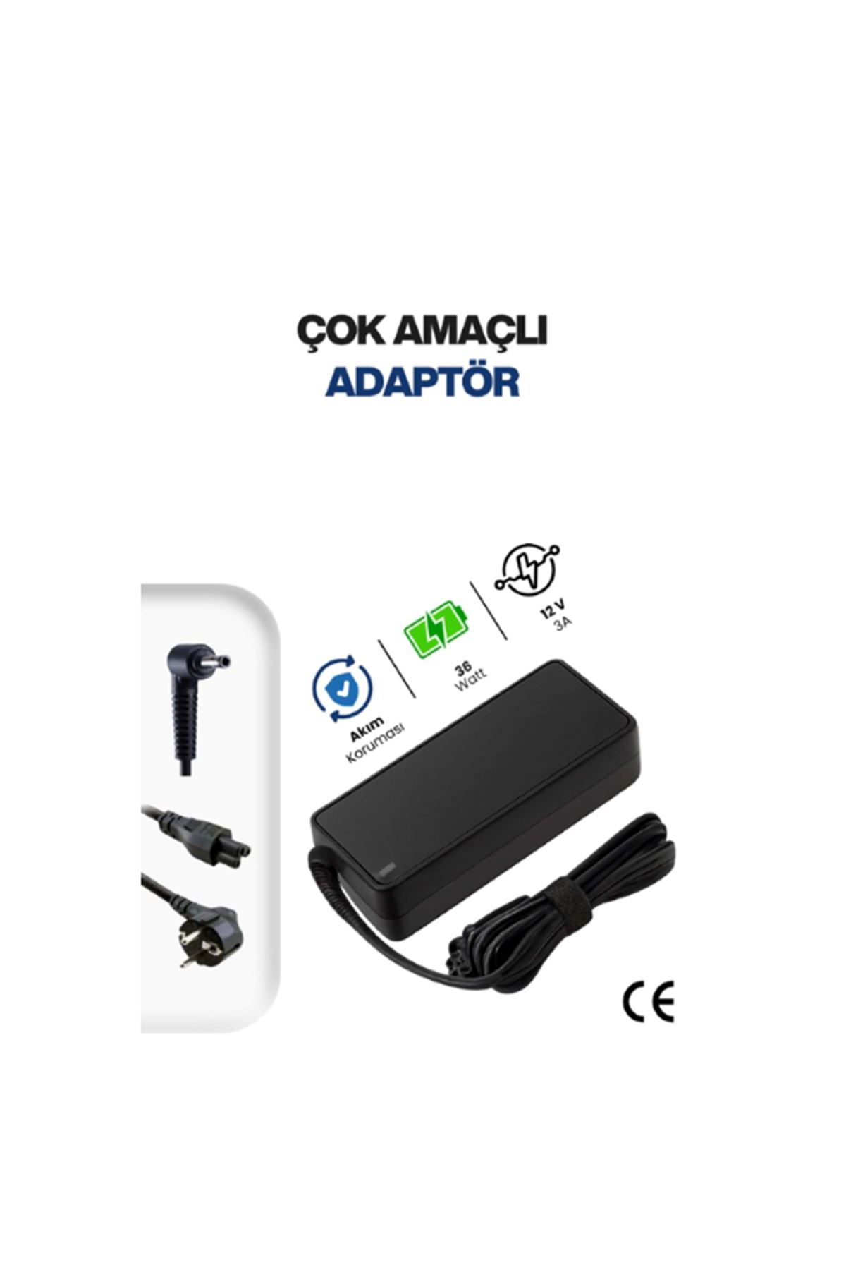 12V 3A 5.5 * 2.5mm 36W AC/DC Adaptör
